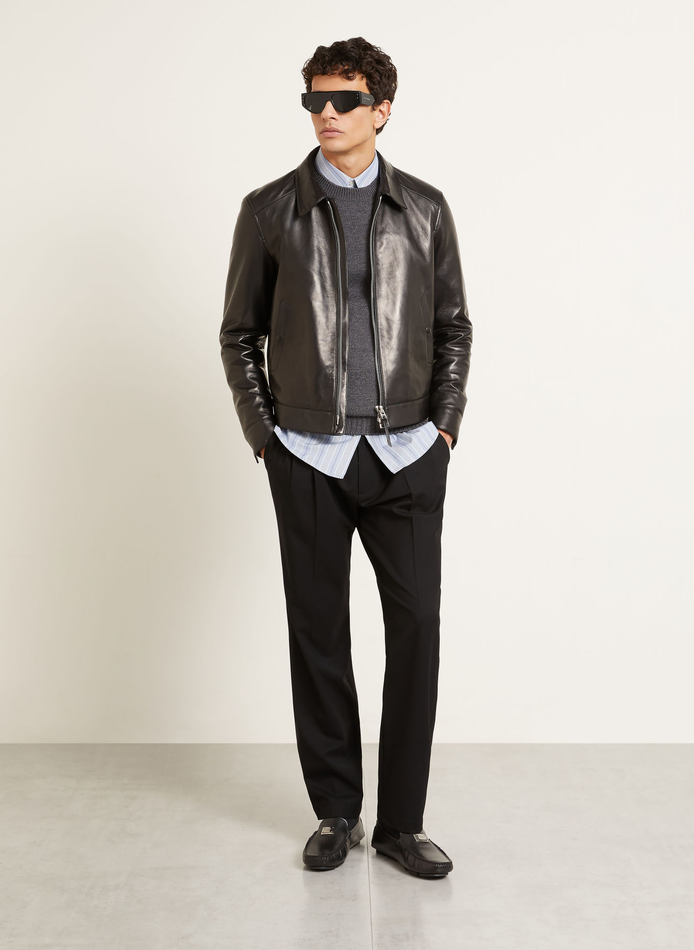 DOLCE & GABBANA Broek in joggingstijl, slim fit: ZWART