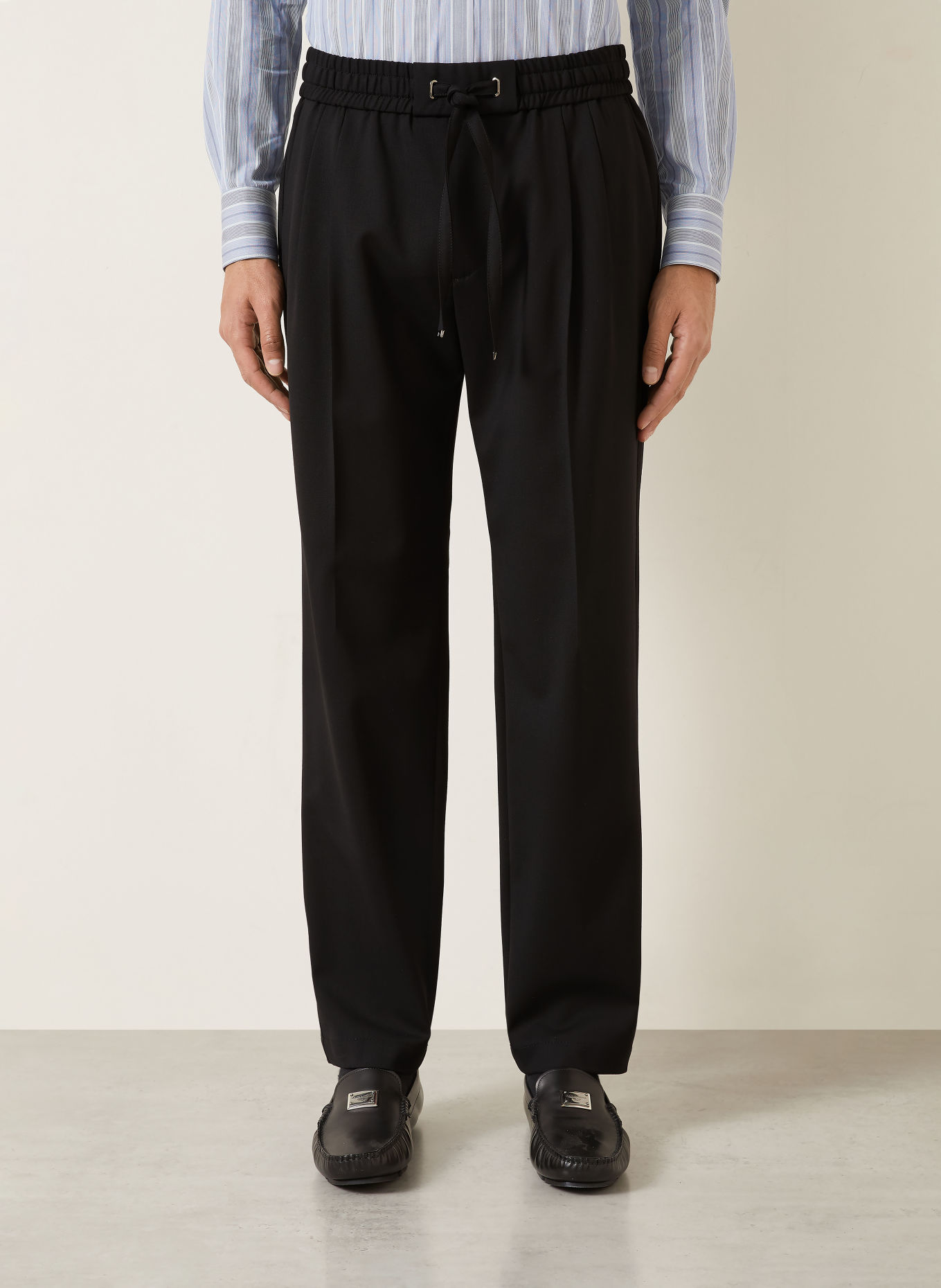 DOLCE & GABBANA Broek in joggingstijl, slim fit: ZWART