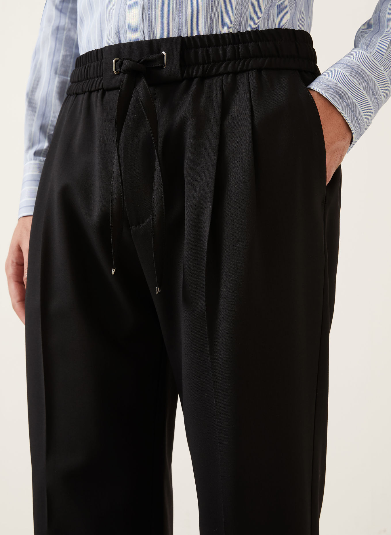 DOLCE & GABBANA Broek in joggingstijl, slim fit: ZWART