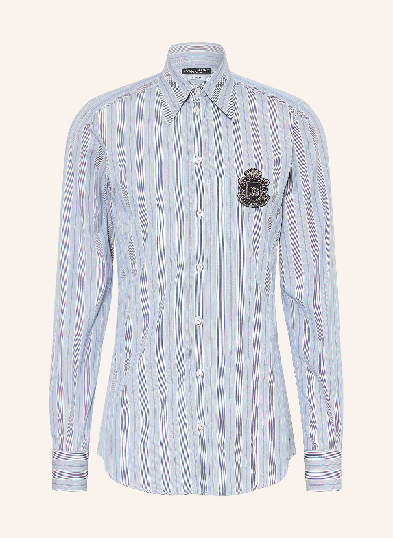 DOLCE & GABBANA Skjorta, extra slim fit: BLÅGRÅ / LJUSBLÅ / MÖRKBLÅ