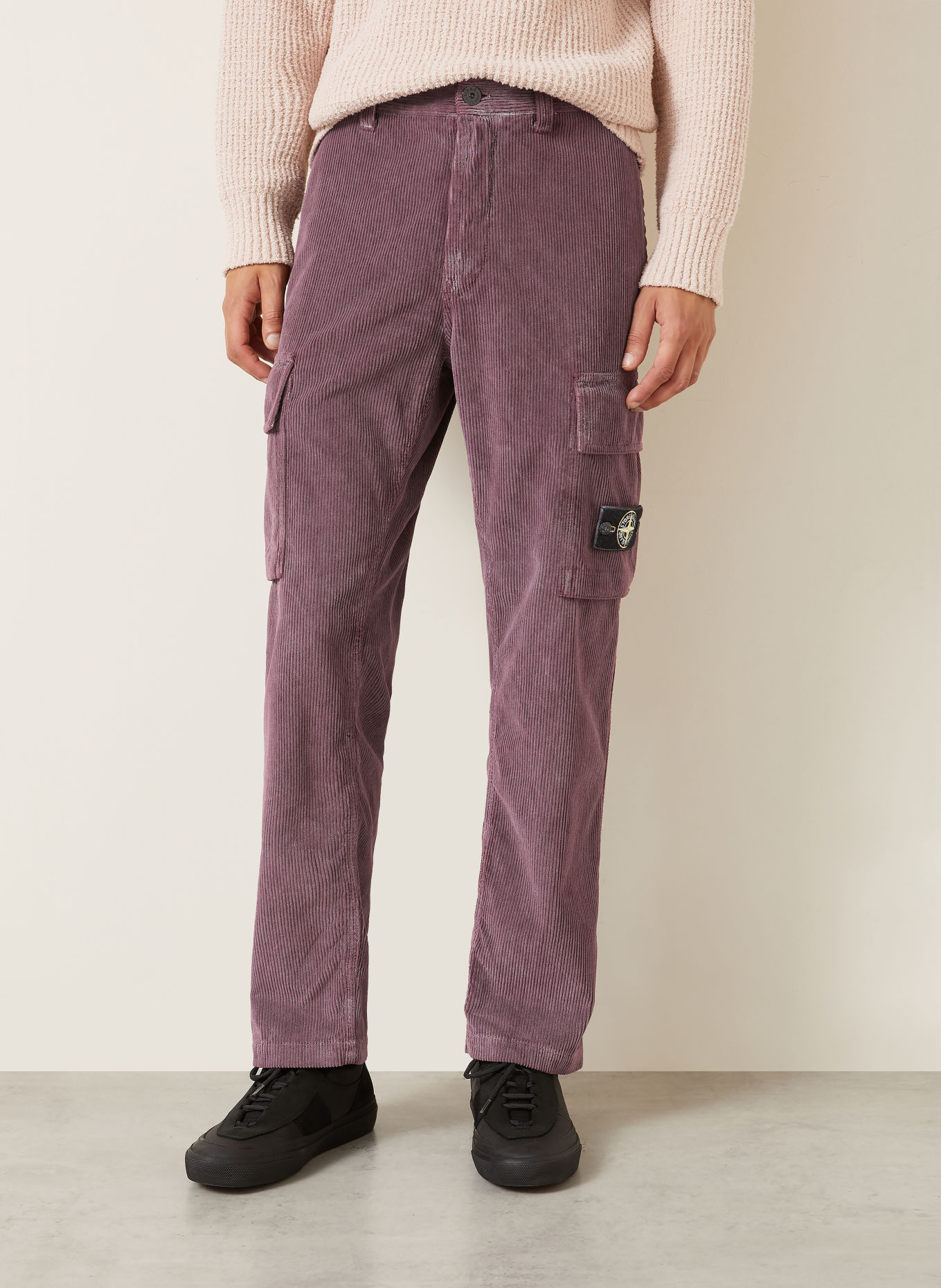 STONE ISLAND Cargohose aus Cord: ALTROSA