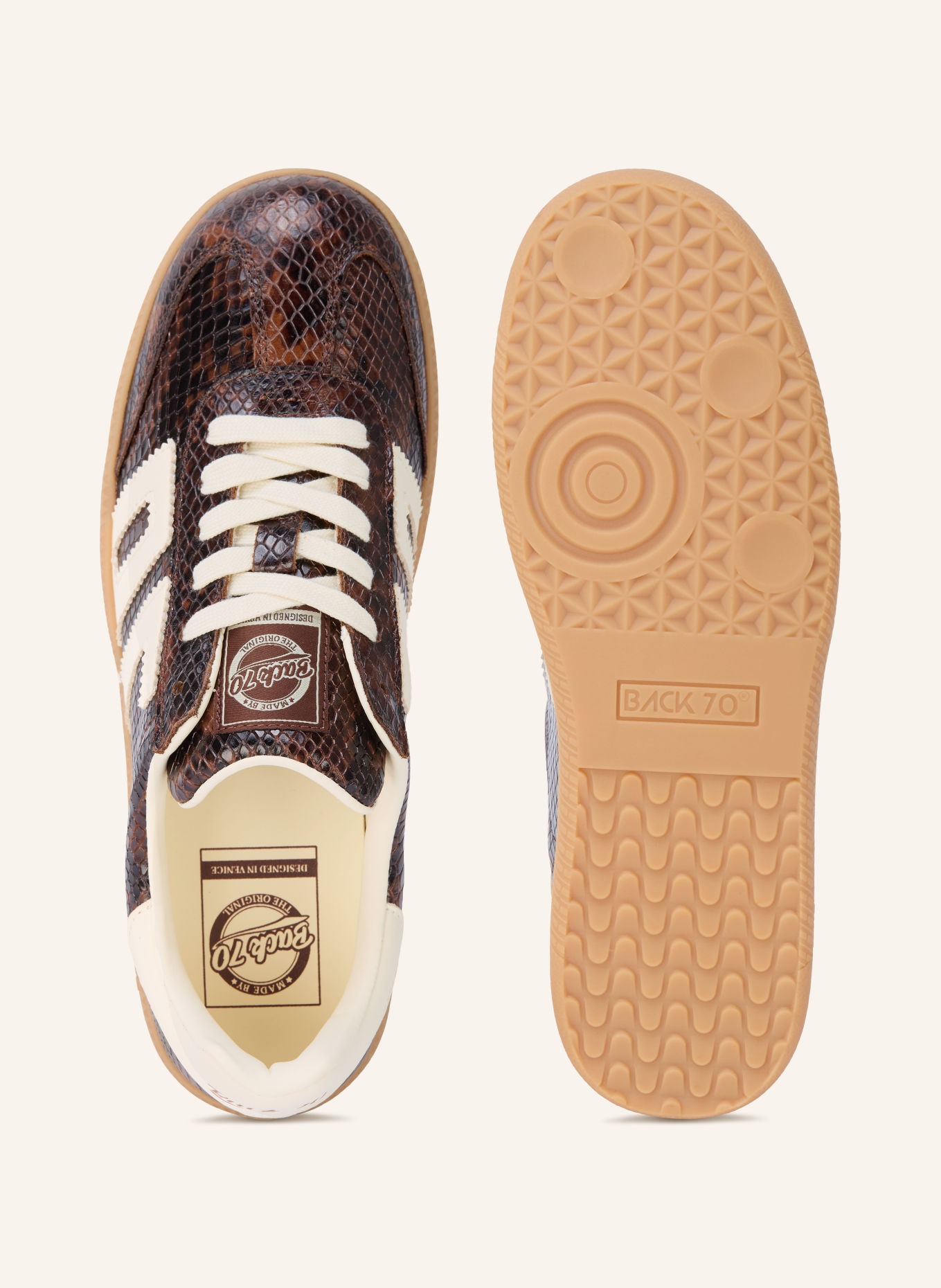 BACK 70 Sneakersy CLOUD: CIEMNOBRĄZOWY / BRĄZOWY / KREMOWY