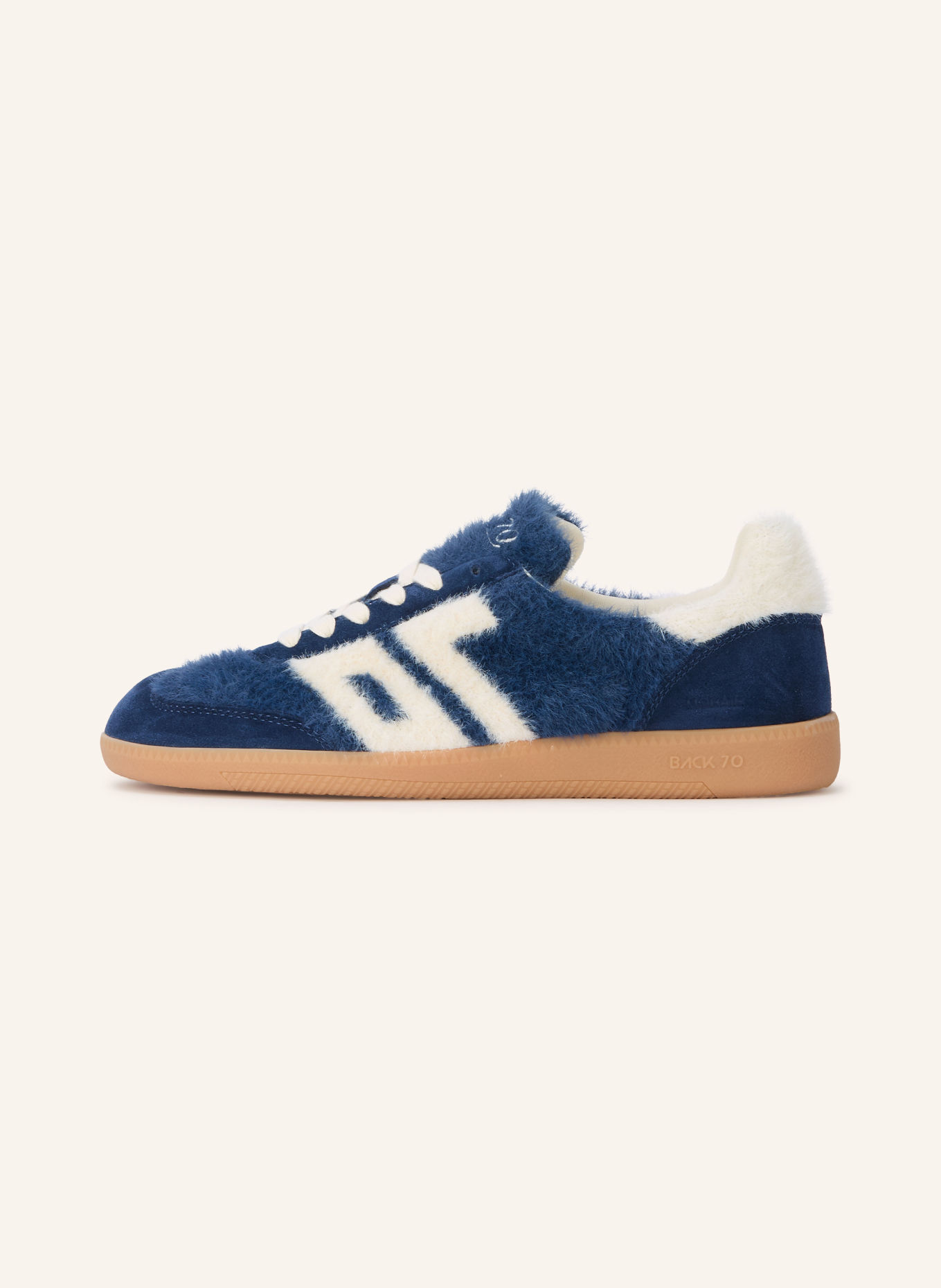 BACK 70 Sneakersy MOHAIR: NIEBIESKI / BIAŁY