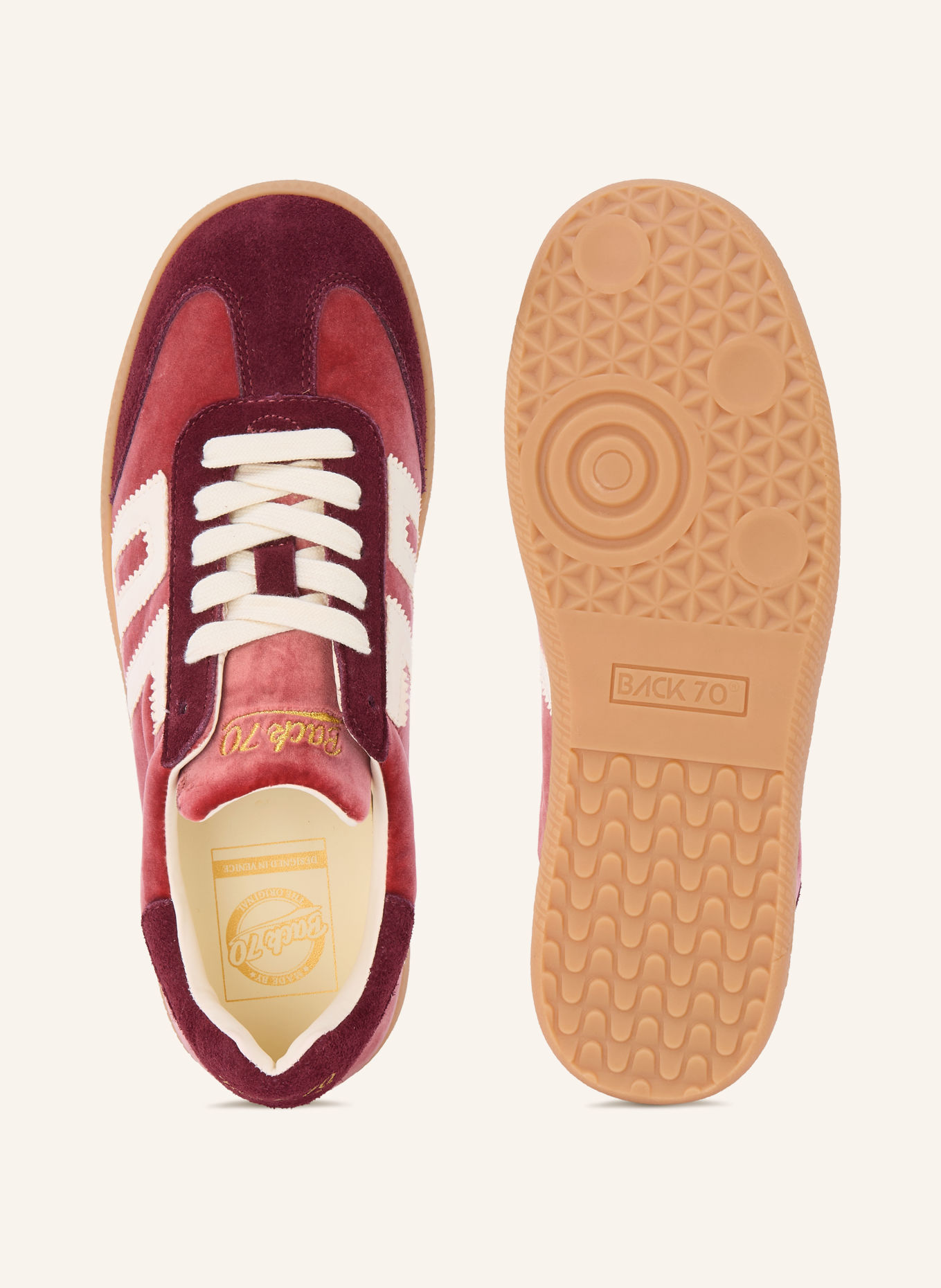 BACK 70 Sneaker CLOUD: DUNKELROT / HELLROT / WEISS