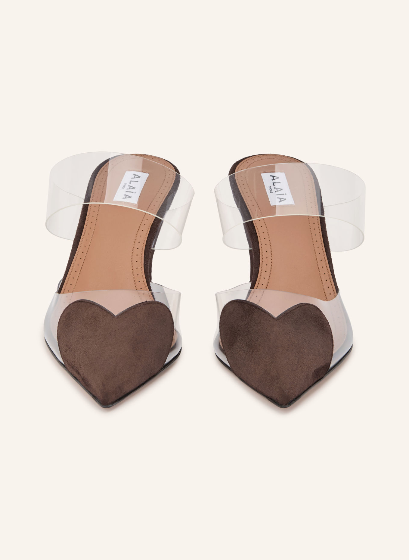 ALAÏA Wedges LE CŒUR: DUNKELBRAUN