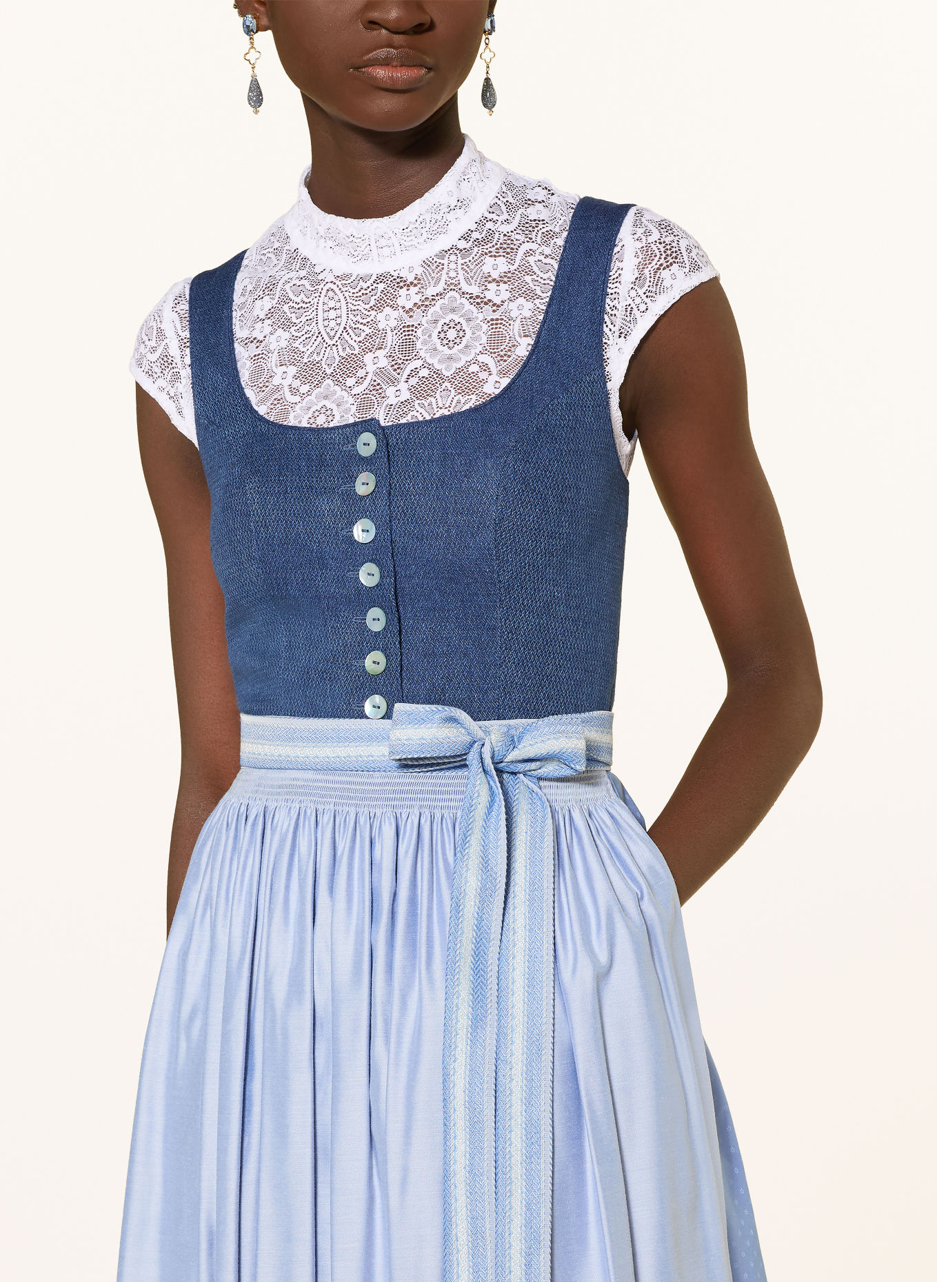 Hammerschmid Dirndlbluse BABSI aus Spitze: WEISS