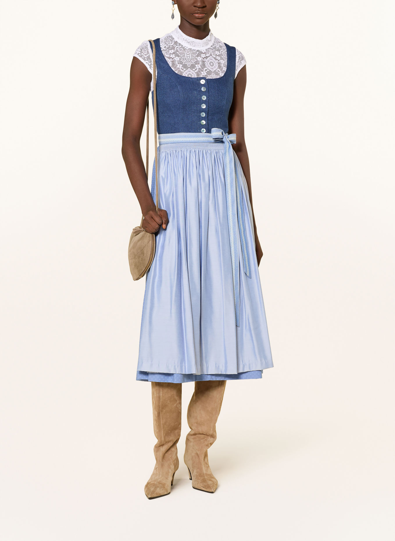 Hammerschmid Dirndlbluse BABSI aus Spitze: WEISS