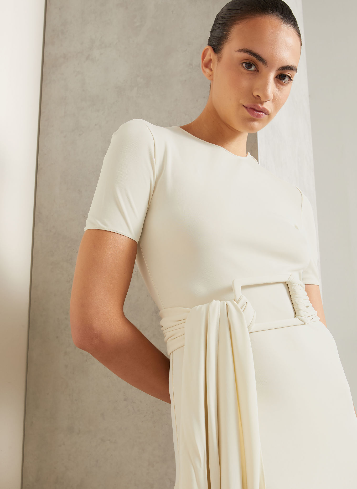 ALAÏA Jerseyjurk: CRÈME