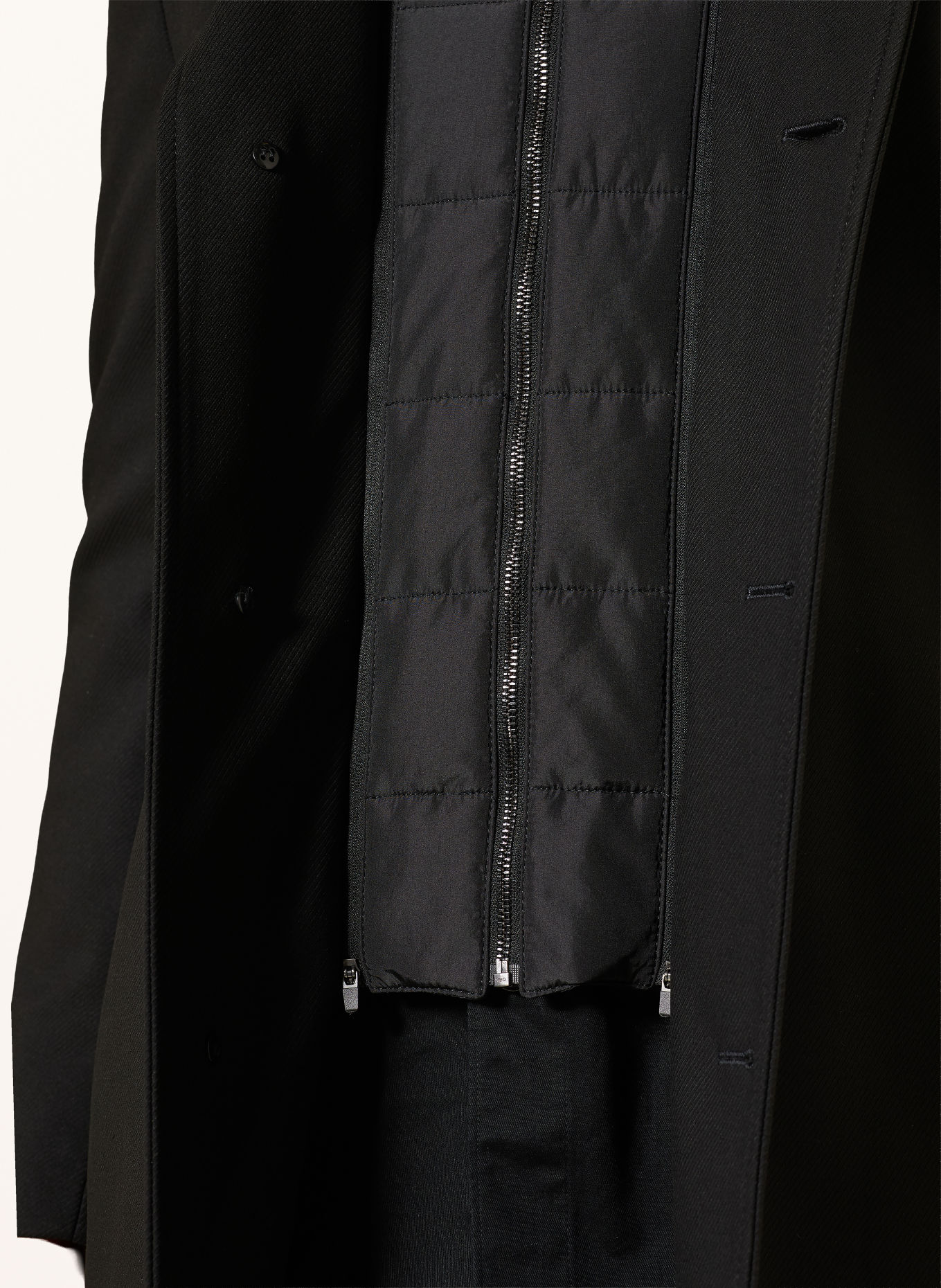 BOSS Mantel HYDE mit herausnehmbarer Blende: SCHWARZ