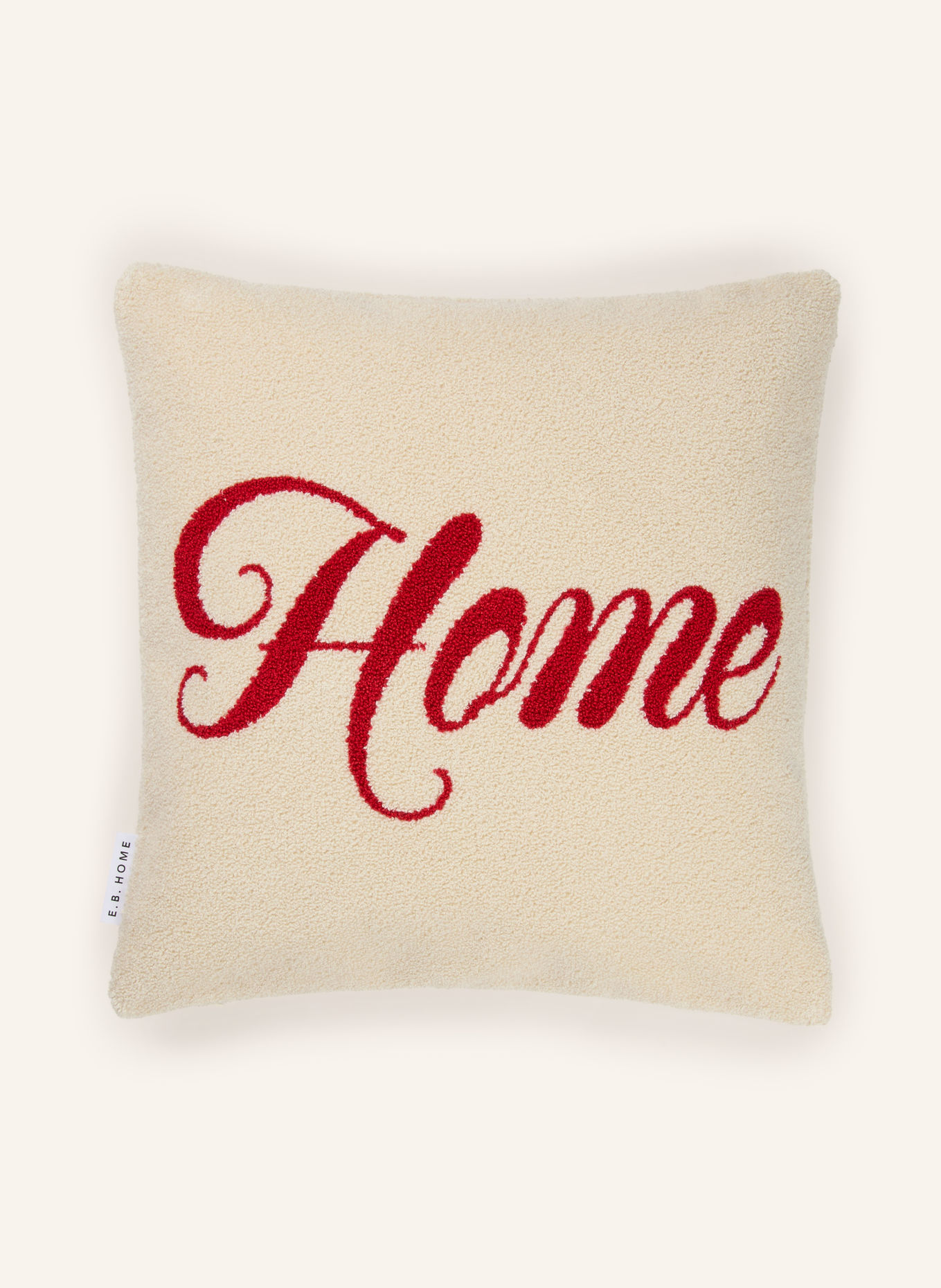 EB HOME Pyntepudebetræk i frotté: CREME / RØD