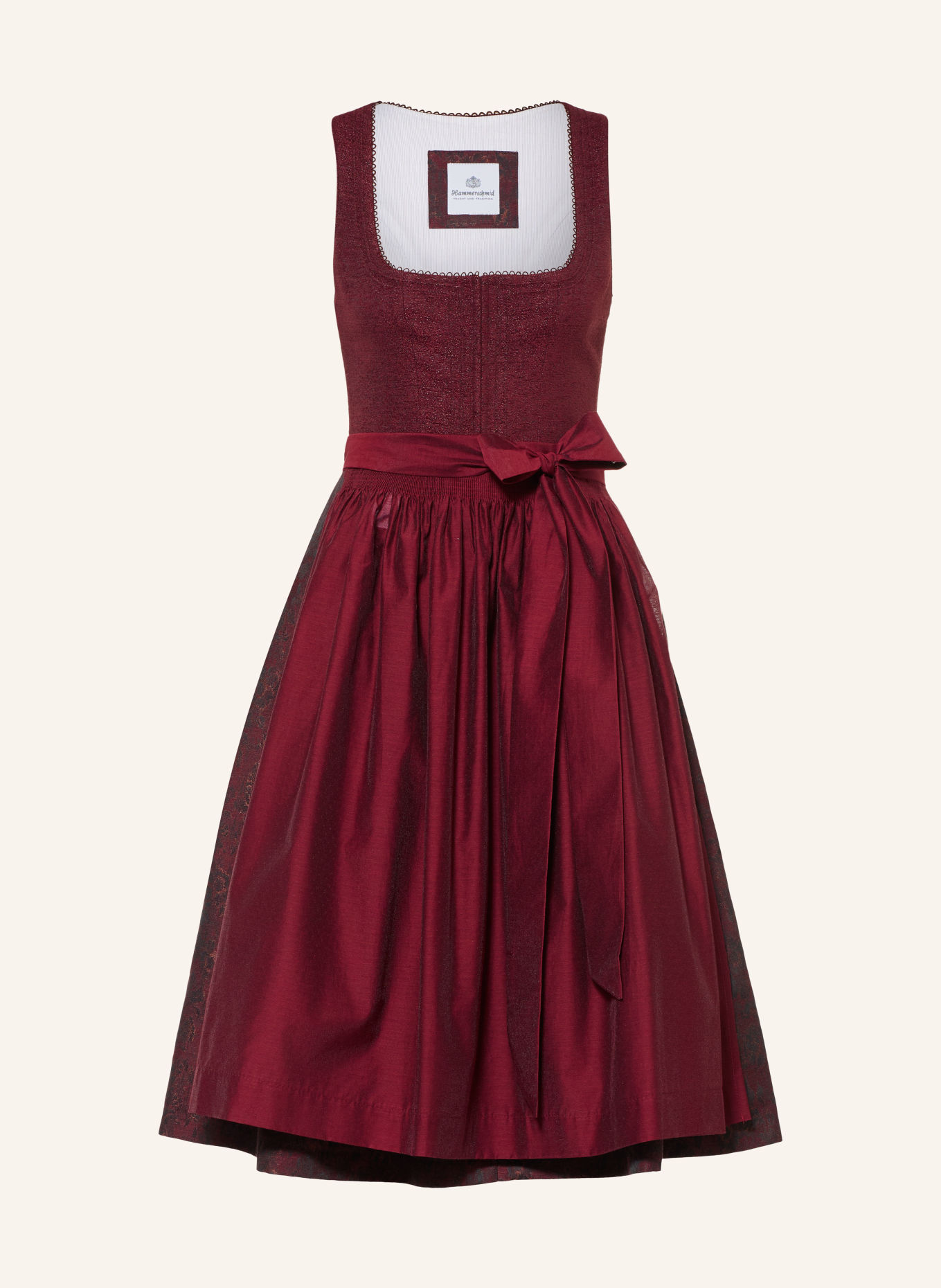 Hammerschmid Dirndl PLATTENSEE: DUNKELROT / SCHWARZ
