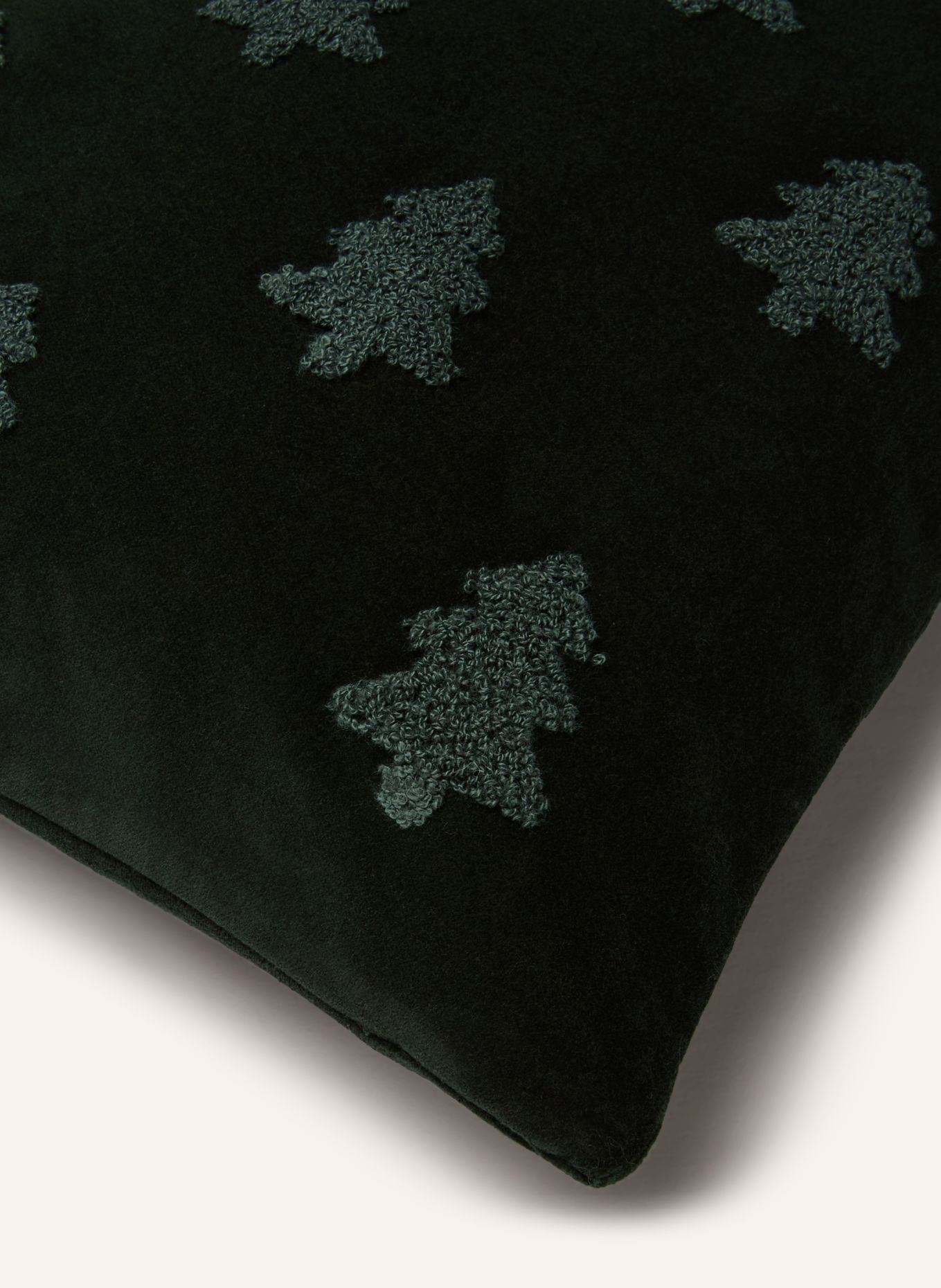 EB HOME Pyntepudebetræk i fløjl: MØRKEGRØN