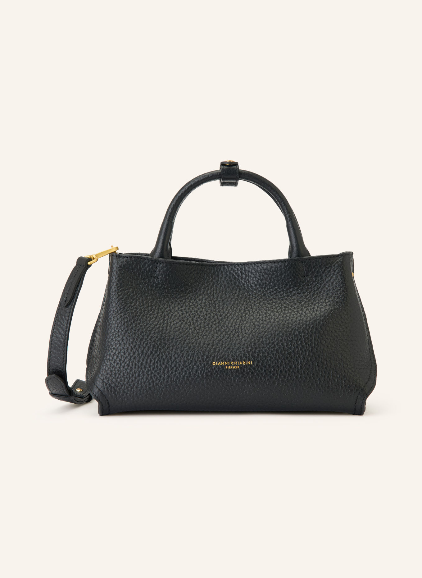GIANNI CHIARINI Handtas AMAL SMALL: ZWART / GOUD