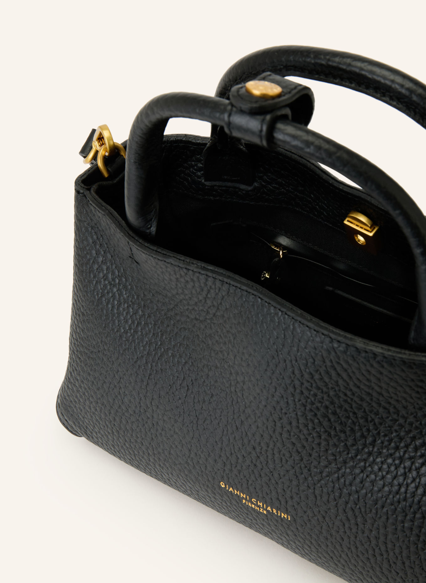 GIANNI CHIARINI Handtas AMAL SMALL: ZWART / GOUD