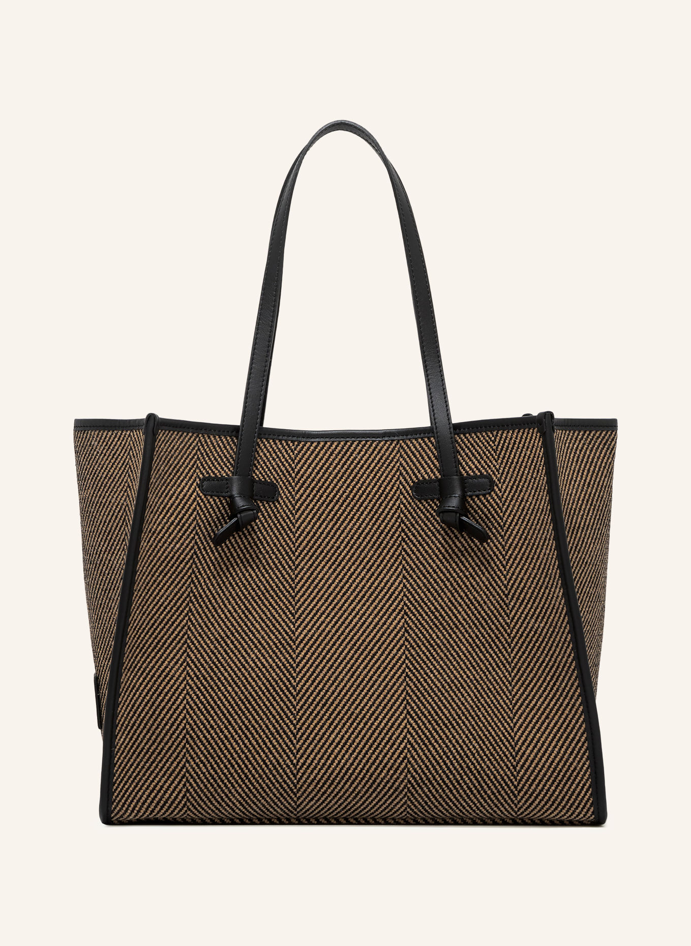 GIANNI CHIARINI Shopper MARCELLA LARGE mit Pouch: BEIGE / SCHWARZ