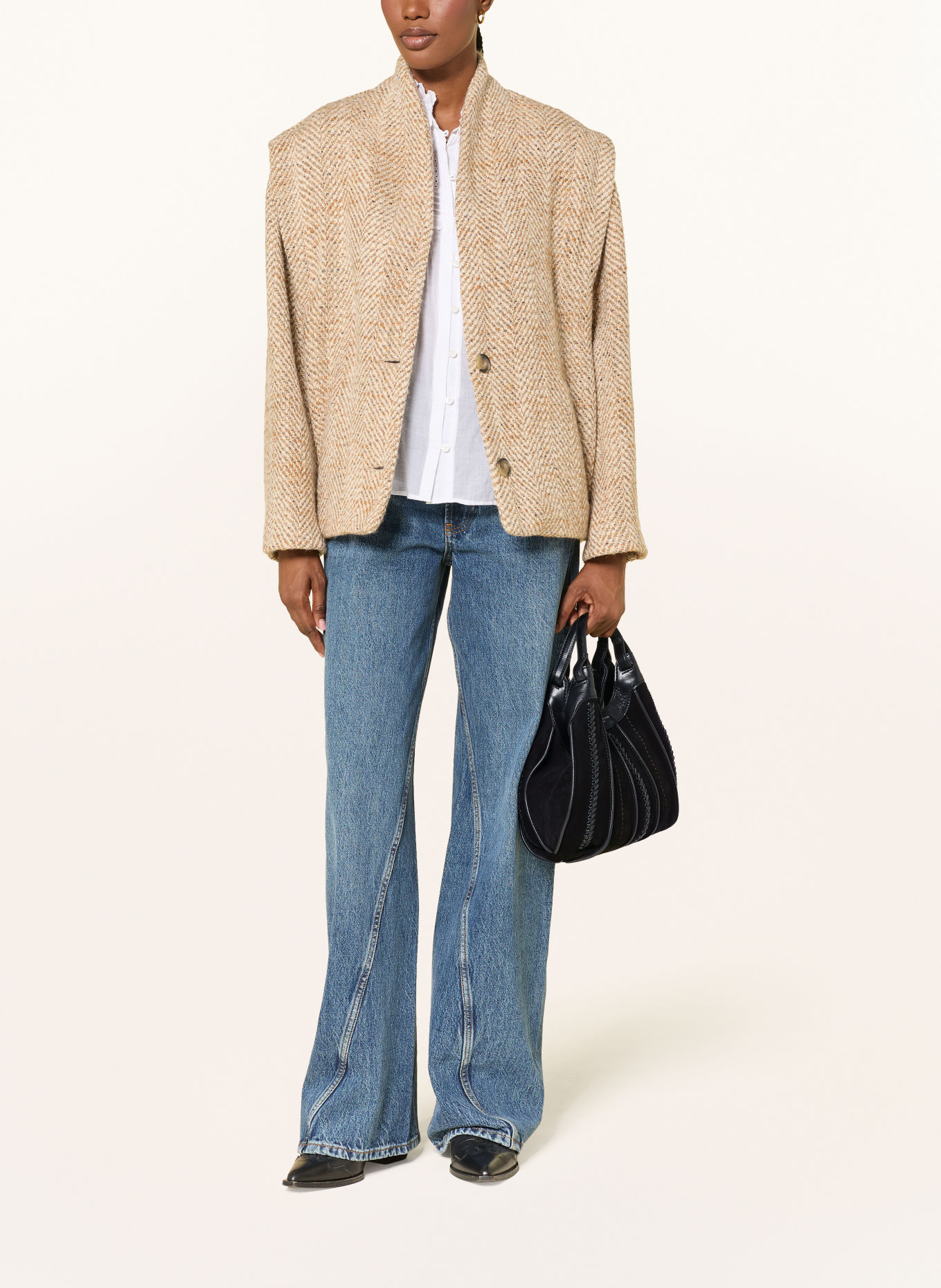 GIANNI CHIARINI DUA MEDIUM Bucket bag: BLACK