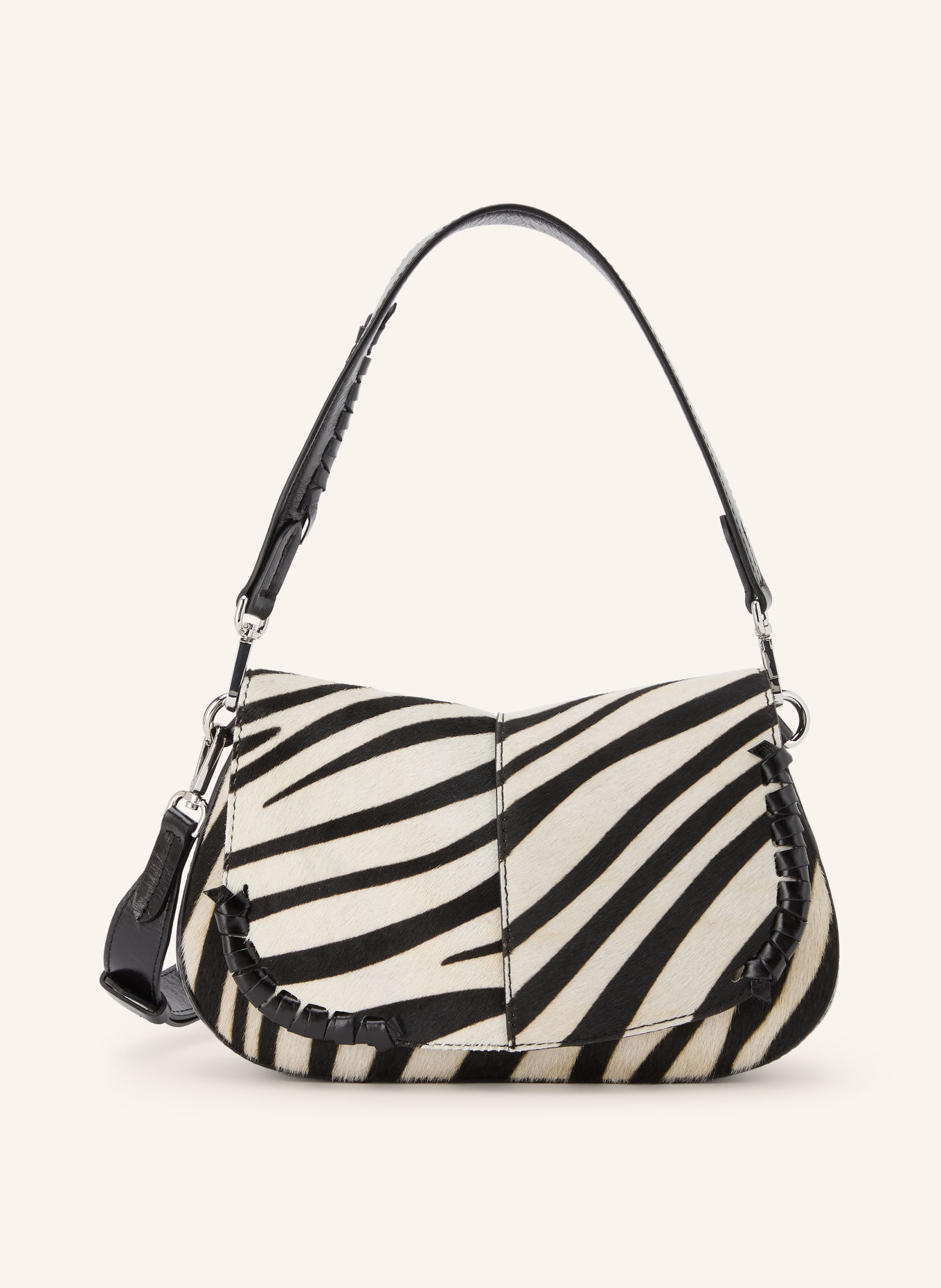 GIANNI CHIARINI Schoudertas HELENA: CRÈME / ZWART