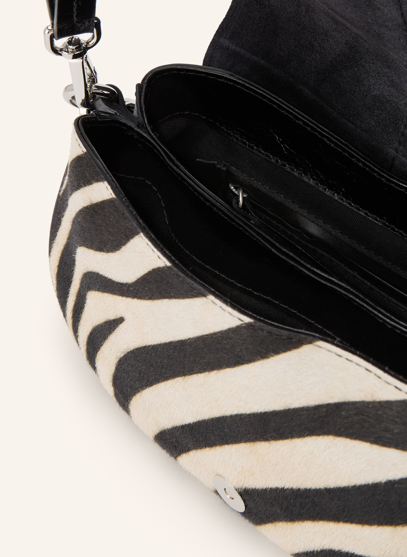 GIANNI CHIARINI Schoudertas HELENA: CRÈME / ZWART