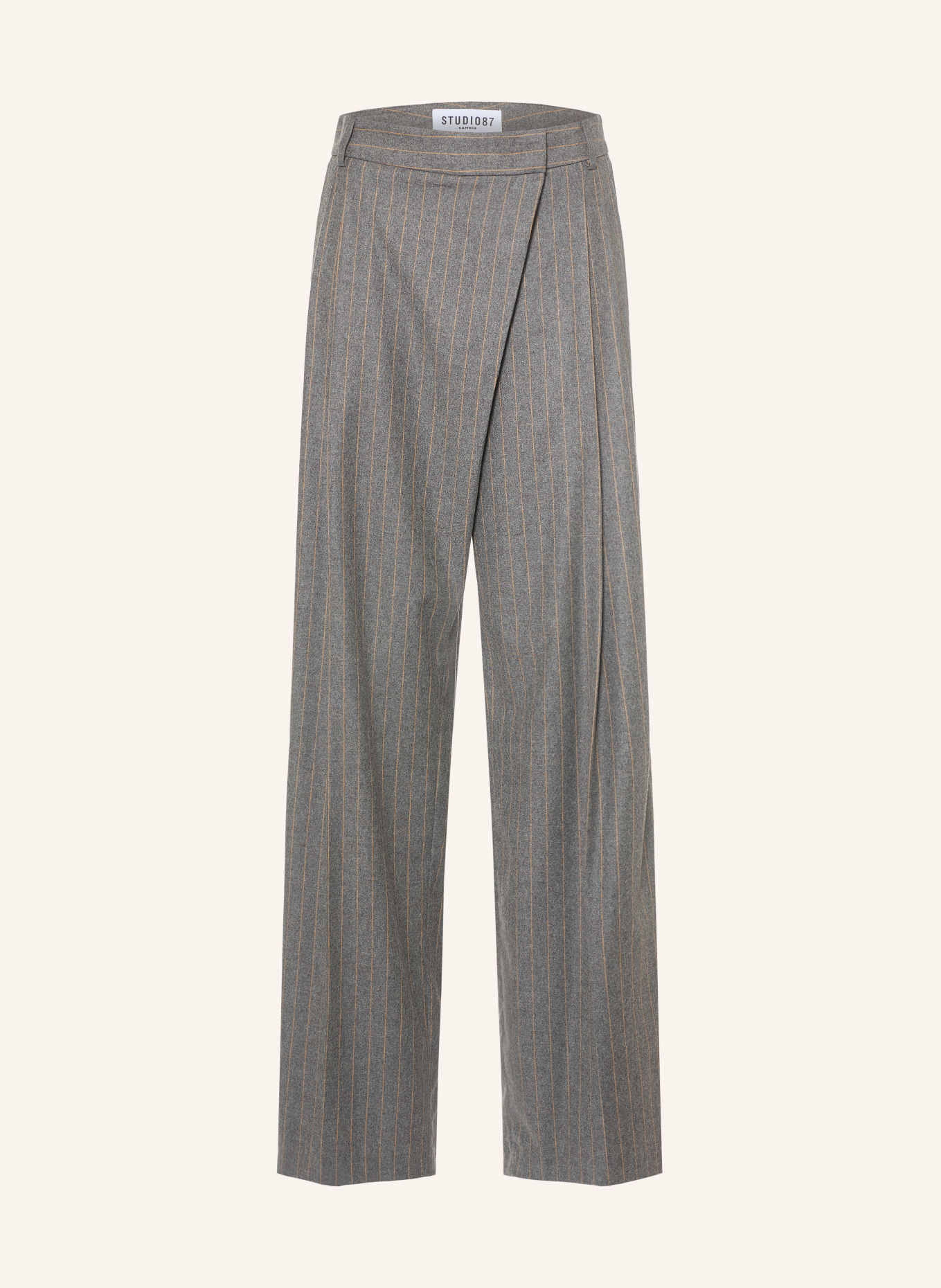 CAMBIO Marlenehose ETERNITY: DUNKELGRAU / CAMEL