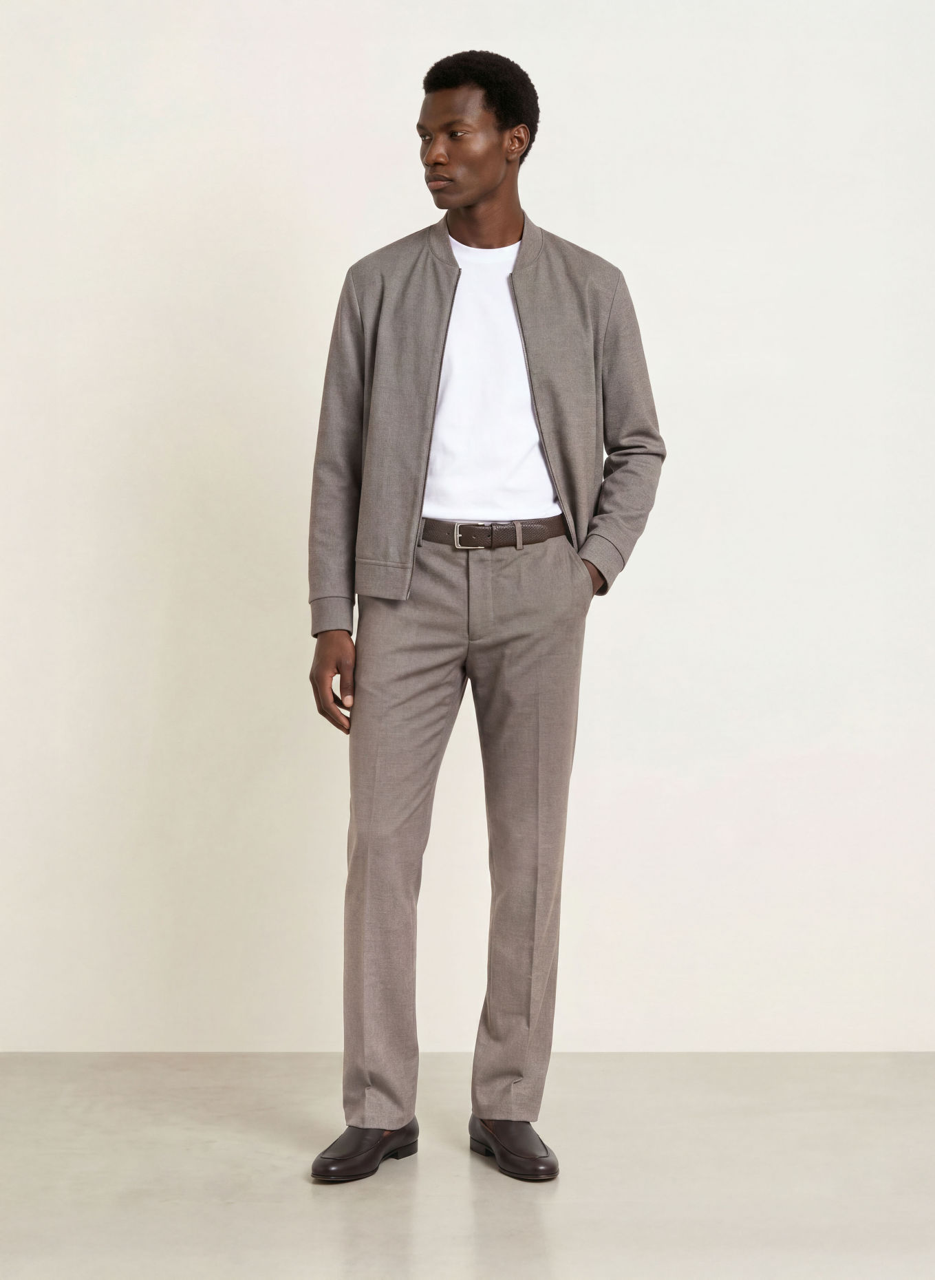 CINQUE CICROSS Bomber jacket: TAUPE