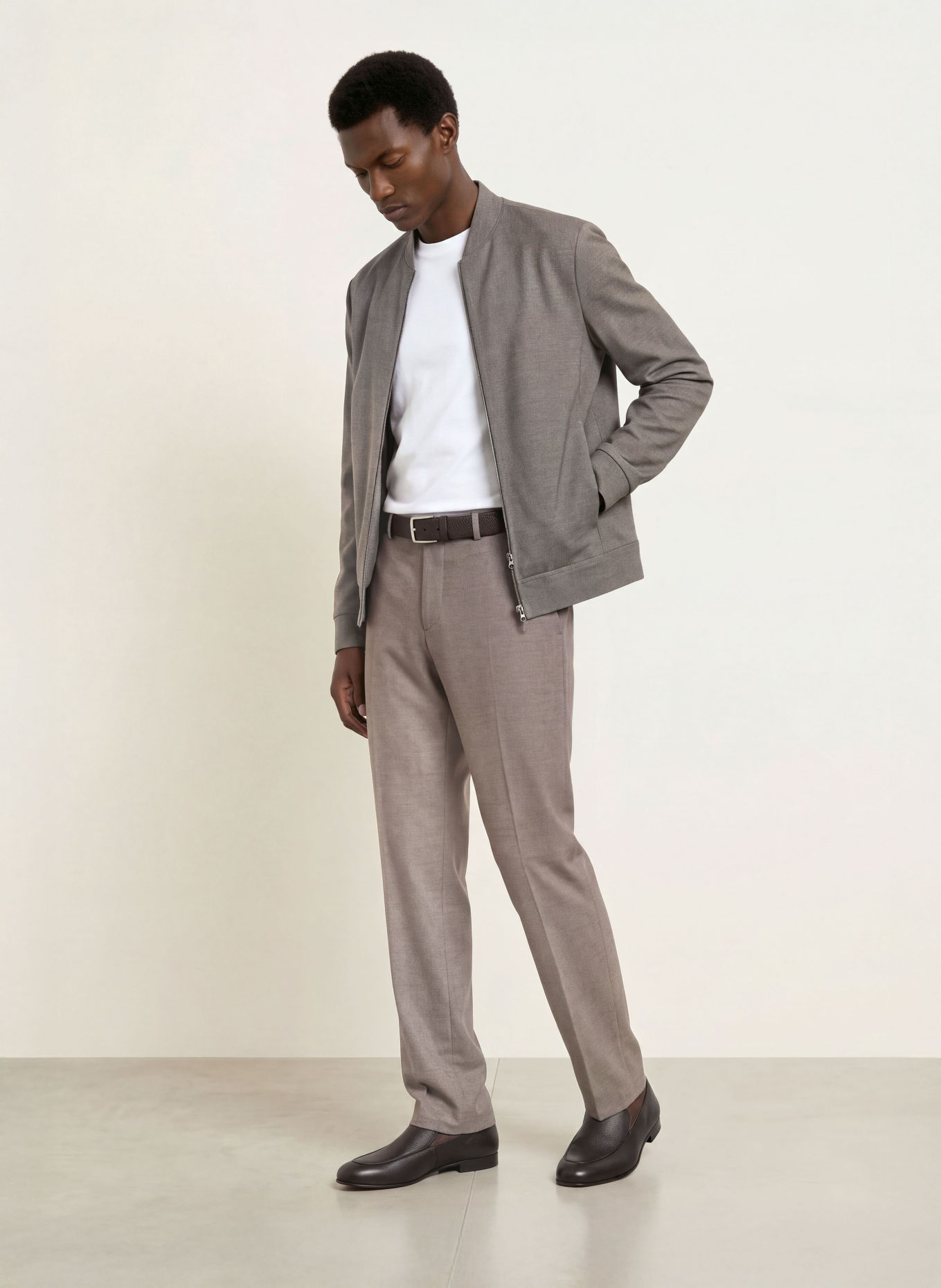 CINQUE CICROSS Bomber jacket: TAUPE