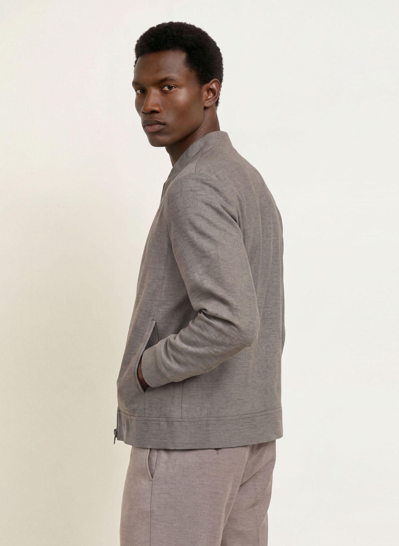CINQUE CICROSS Bomber jacket: TAUPE