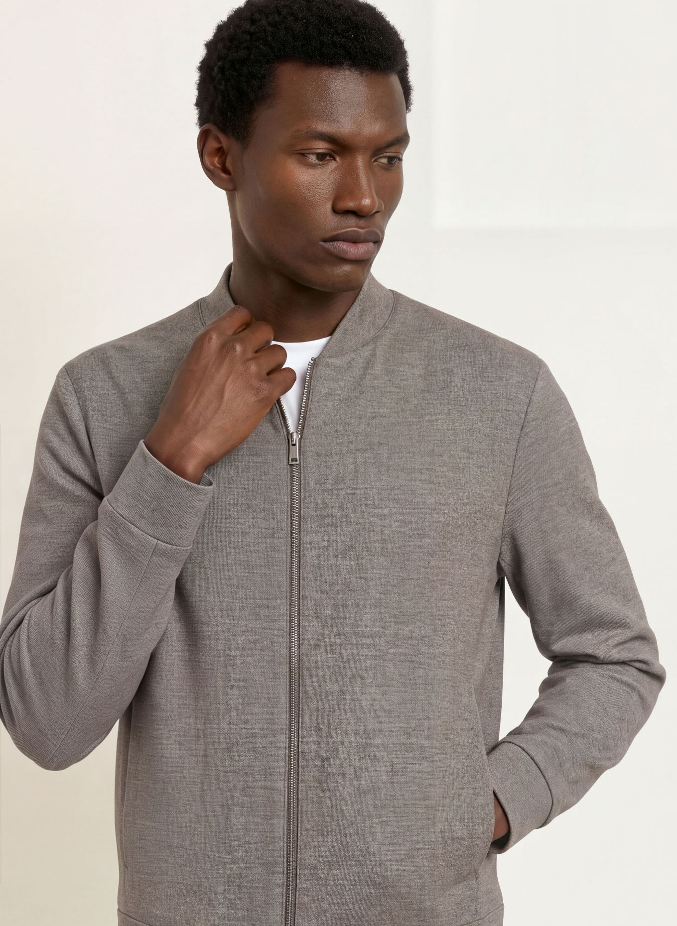 CINQUE CICROSS Bomber jacket: TAUPE