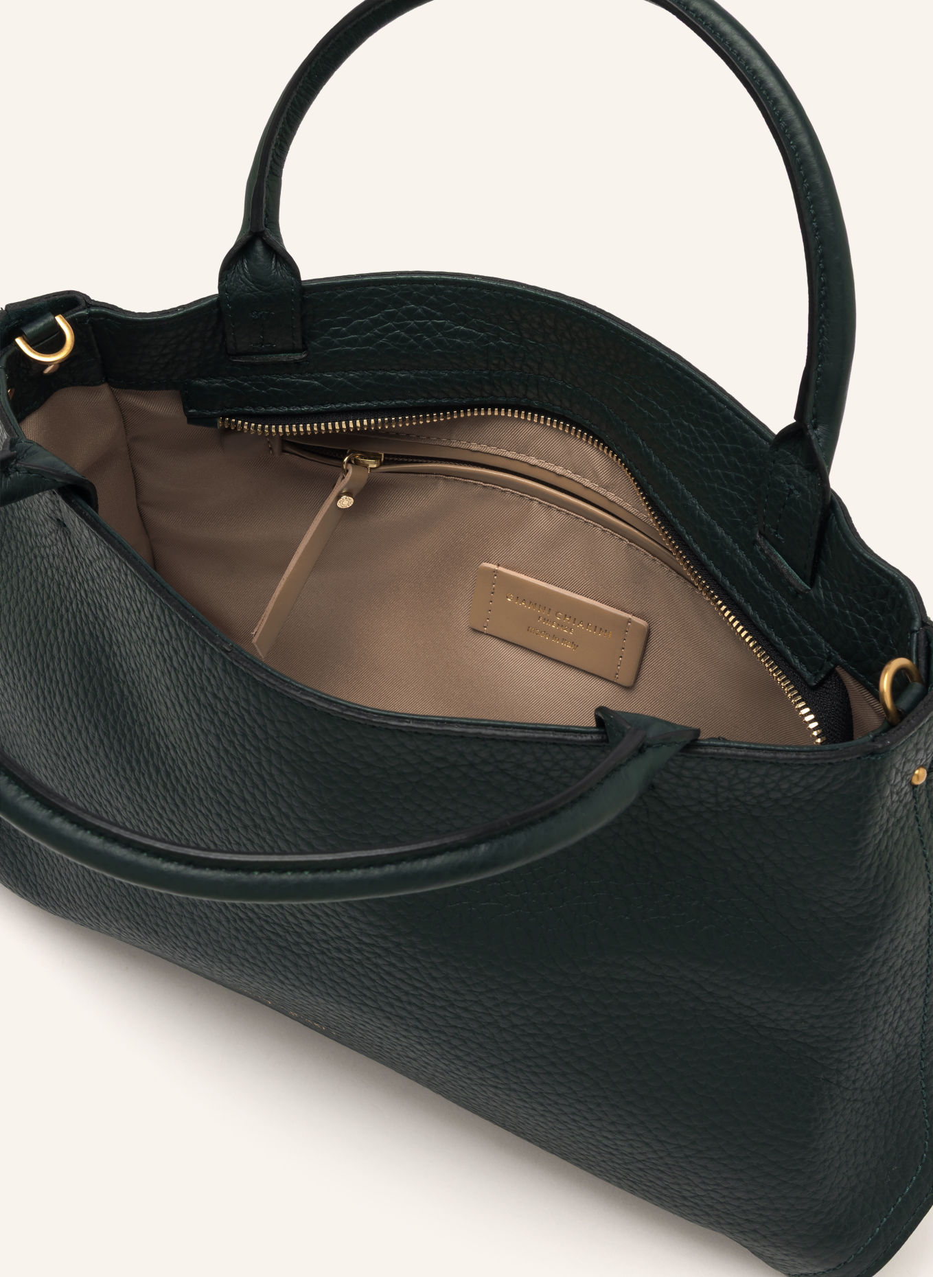 GIANNI CHIARINI Torebka AMAL MEDIUM: CIEMNOZIELONY / ZŁOTY