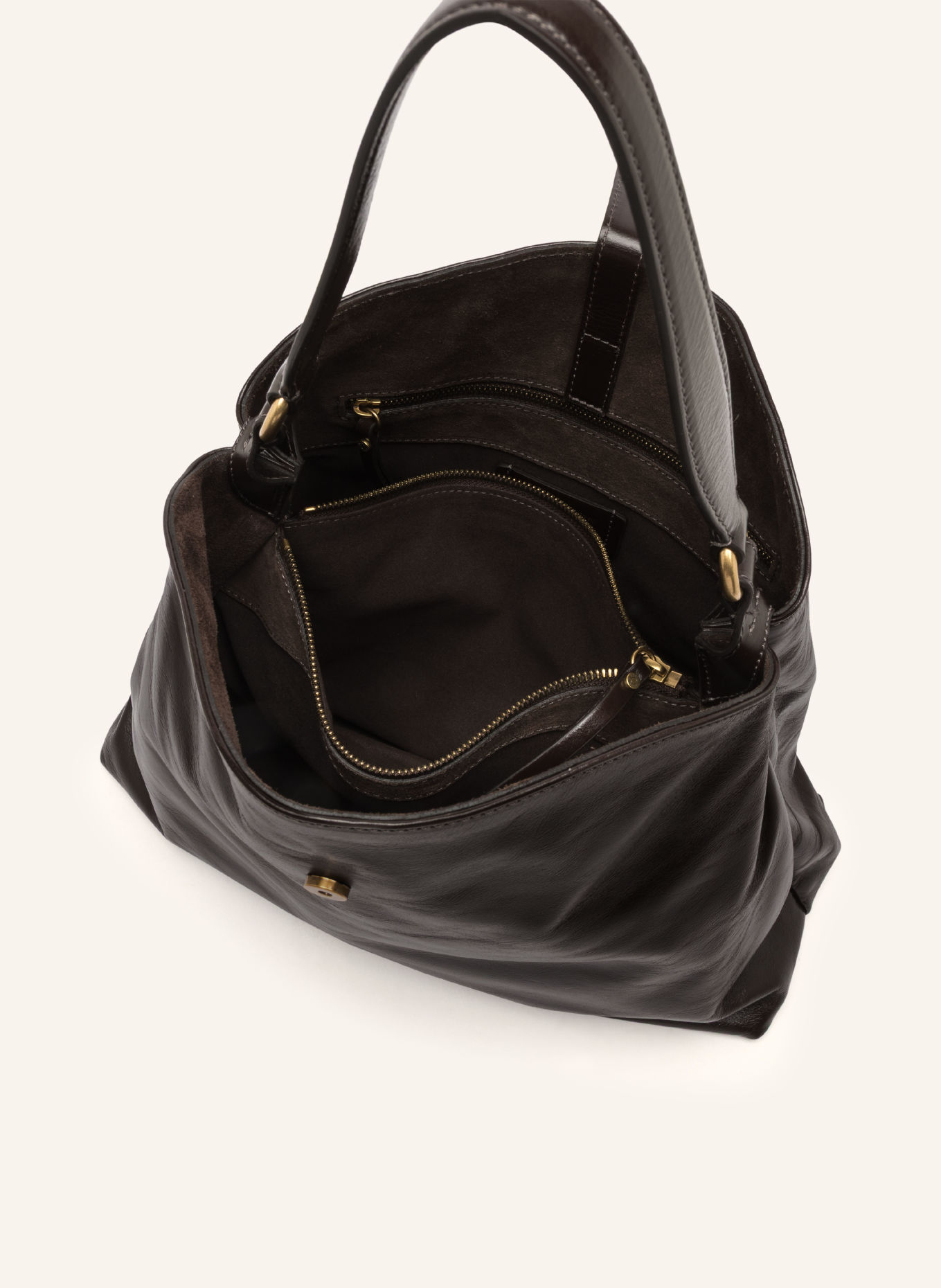 GIANNI CHIARINI Beuteltasche FIONA MEDIUM: DUNKELBRAUN / GOLD