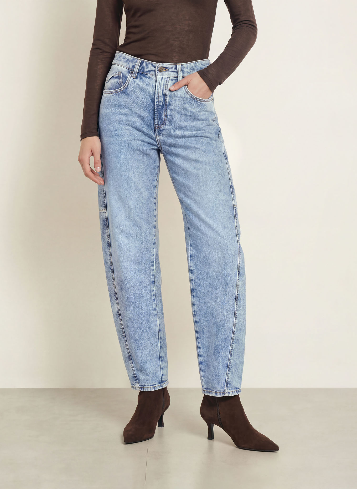 CAMBIO Barrel jeans BAGGY: 5414 soft moon tea wash