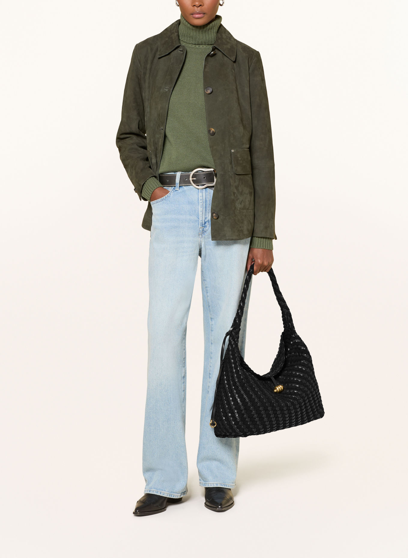GIANNI CHIARINI AURELIE MEDIUM Bucket bag: BLACK / GOLD