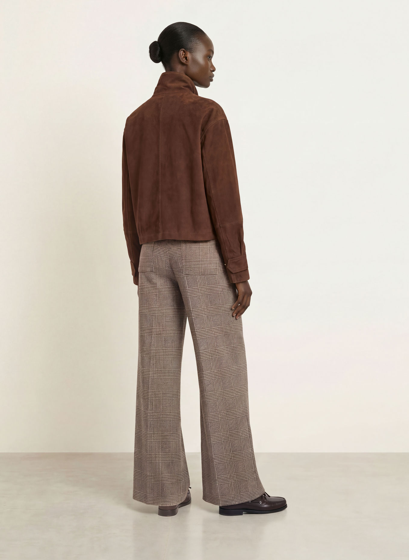 CAMBIO Marlene-broek AVELINE: MARRON FONCÉ / BEIGE