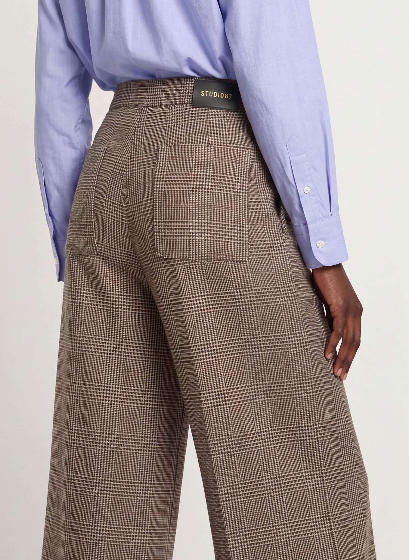 CAMBIO Marlene-broek AVELINE: MARRON FONCÉ / BEIGE