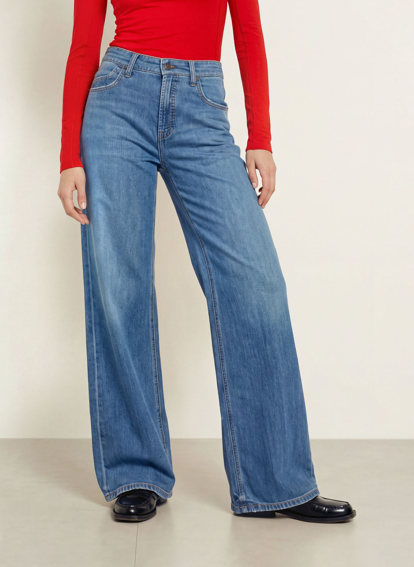 CAMBIO Flared jeans PALAZZO: 5257 slub mid used
