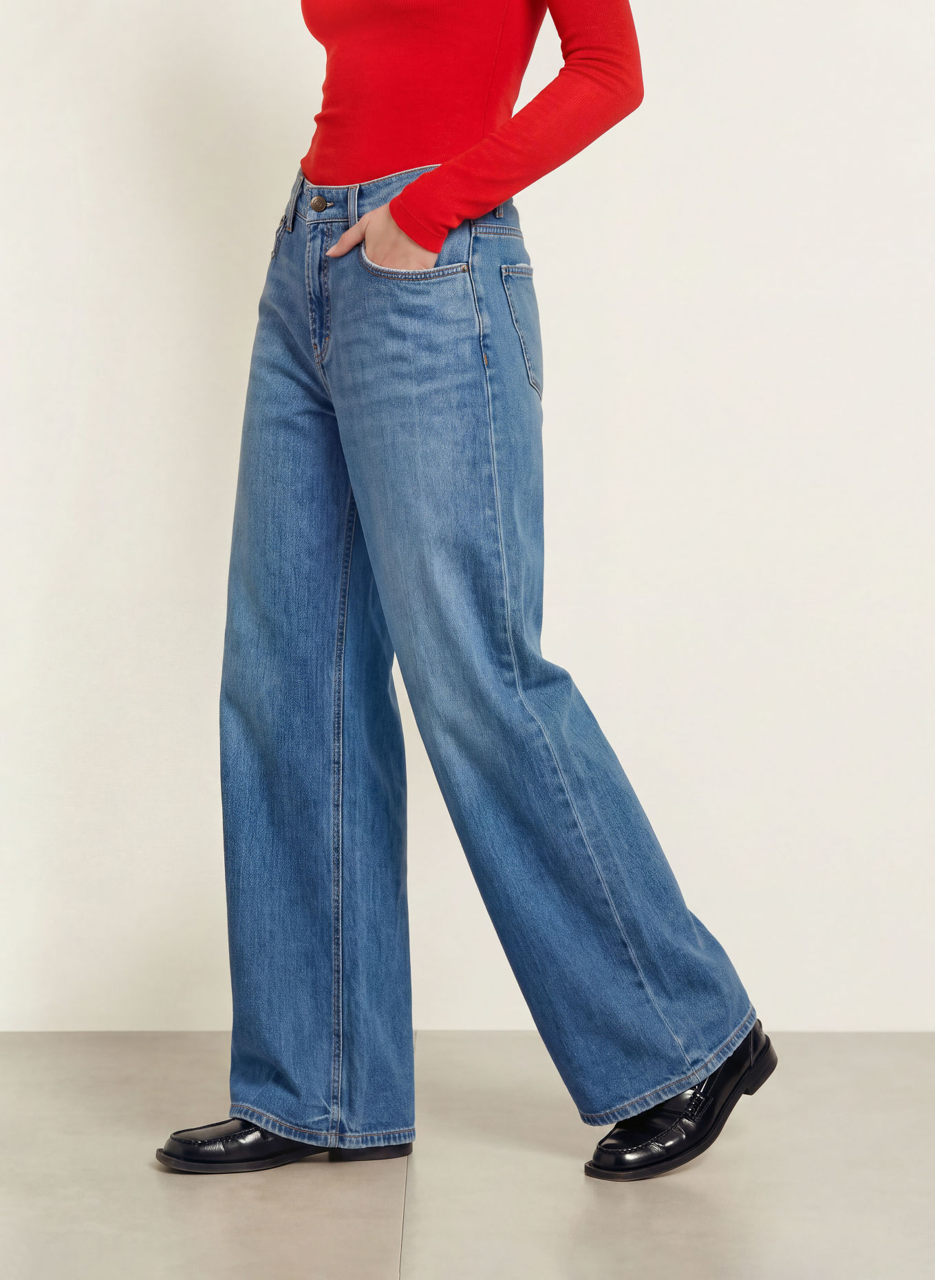 CAMBIO Flared jeans PALAZZO: 5257 slub mid used