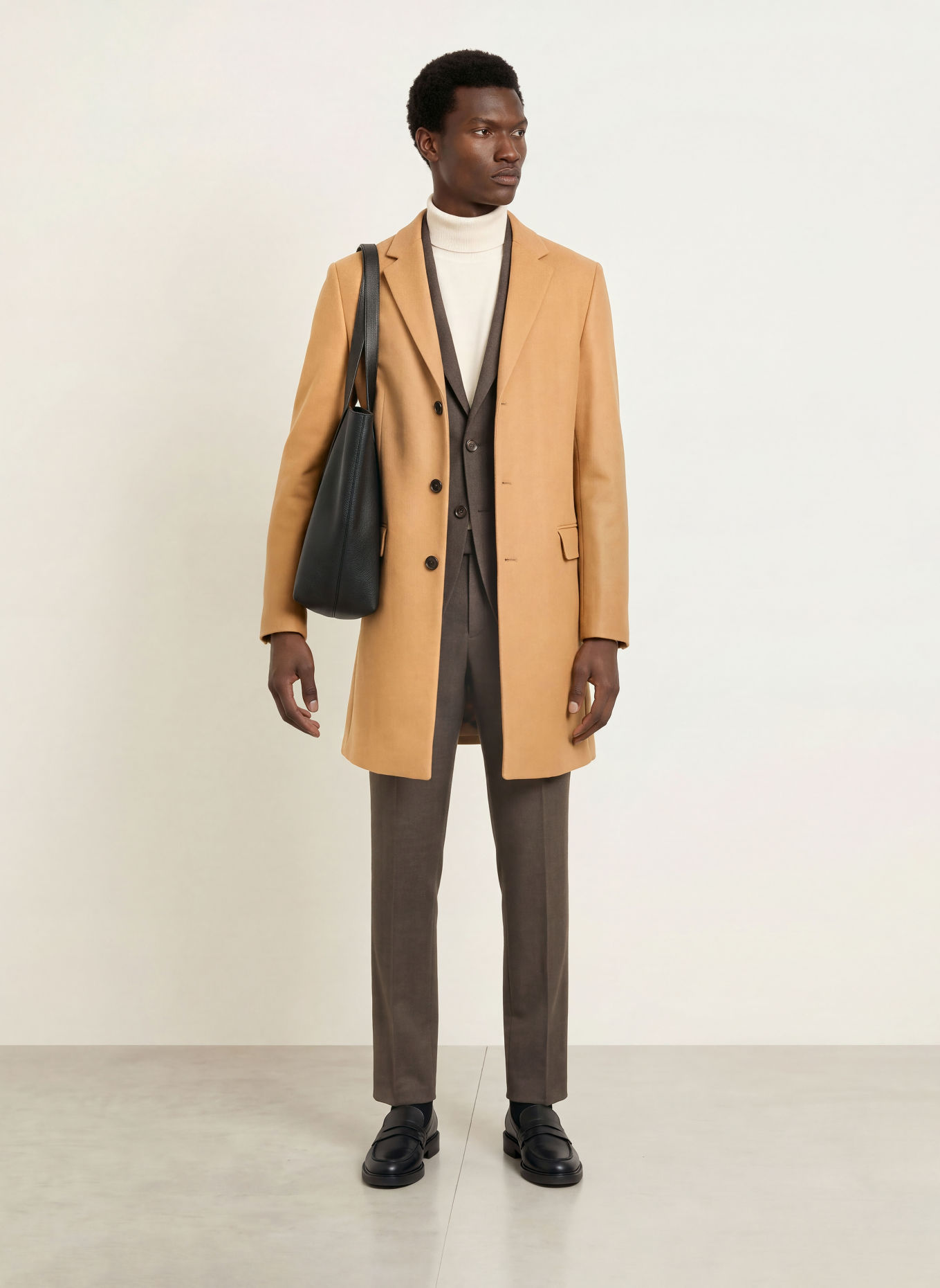 HUGO Wollmantel MIGOR: BEIGE
