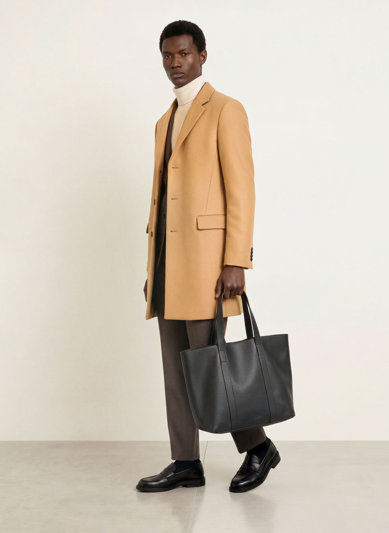 HUGO Wollmantel MIGOR: BEIGE