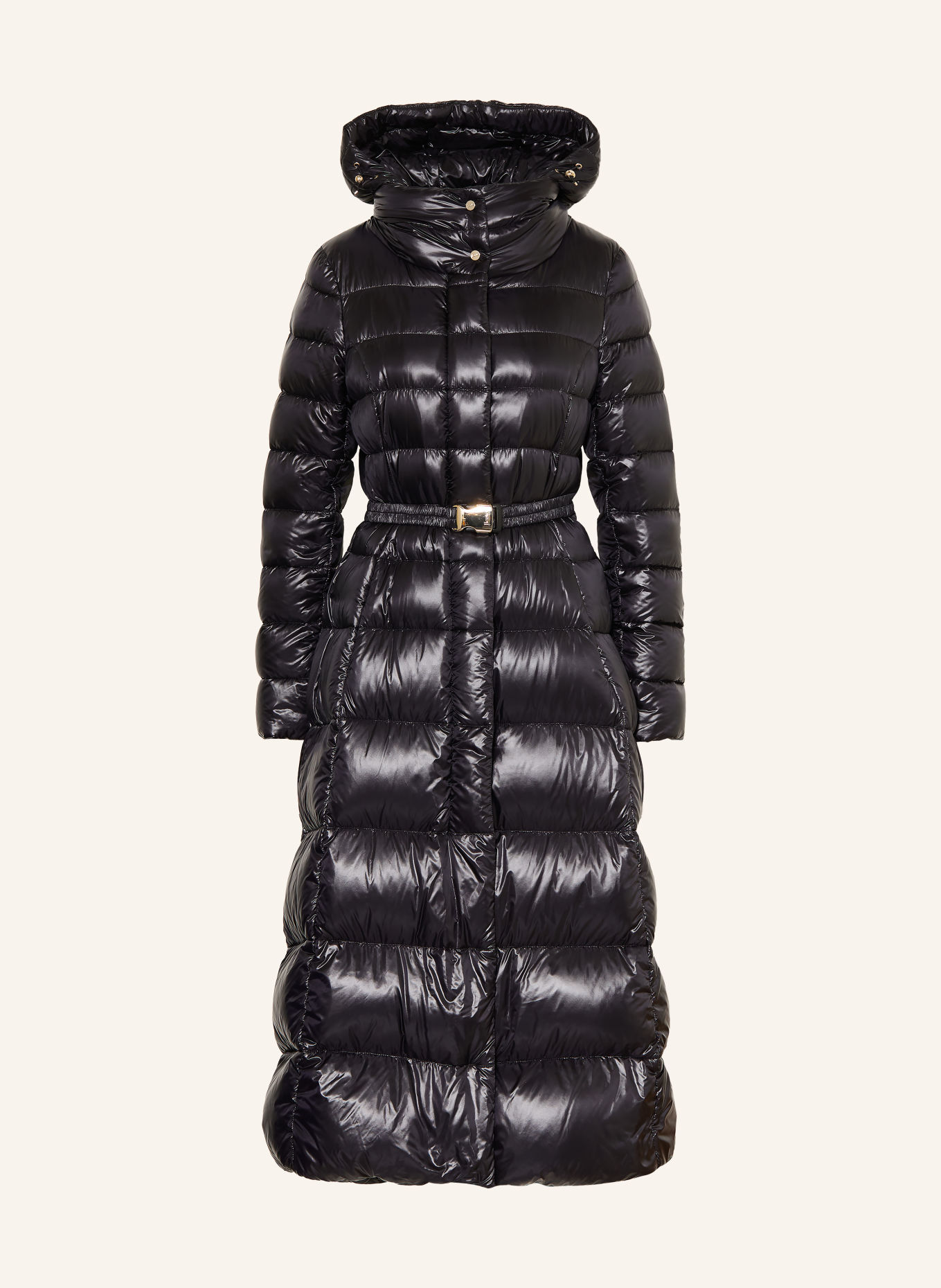 HERNO Lightweight donsjas met afneembare capuchon: ZWART