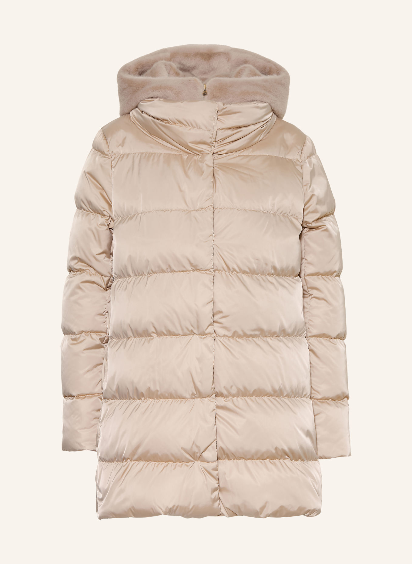 HERNO Donsjas met afneembare kraag: BEIGE