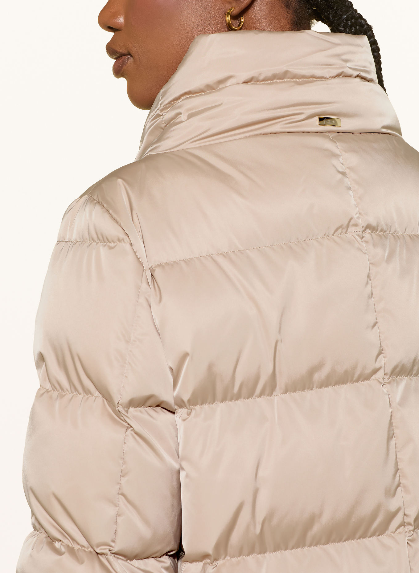 HERNO Donsjas met afneembare kraag: BEIGE