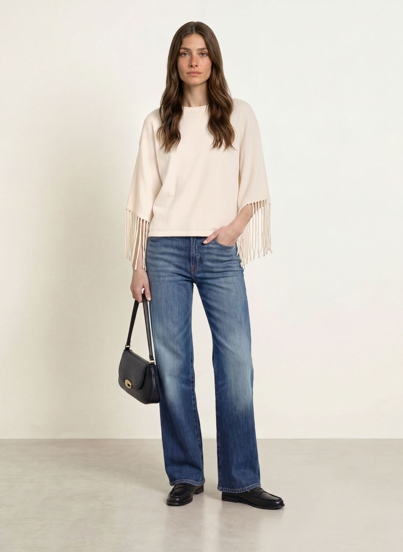 HERNO Pullover mit 3/4-Arm: WEISS
