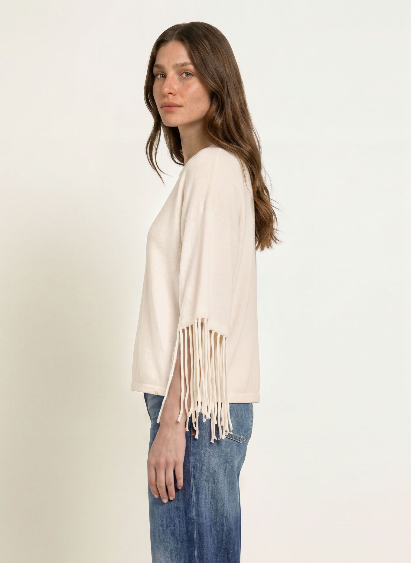 HERNO Pullover mit 3/4-Arm: WEISS