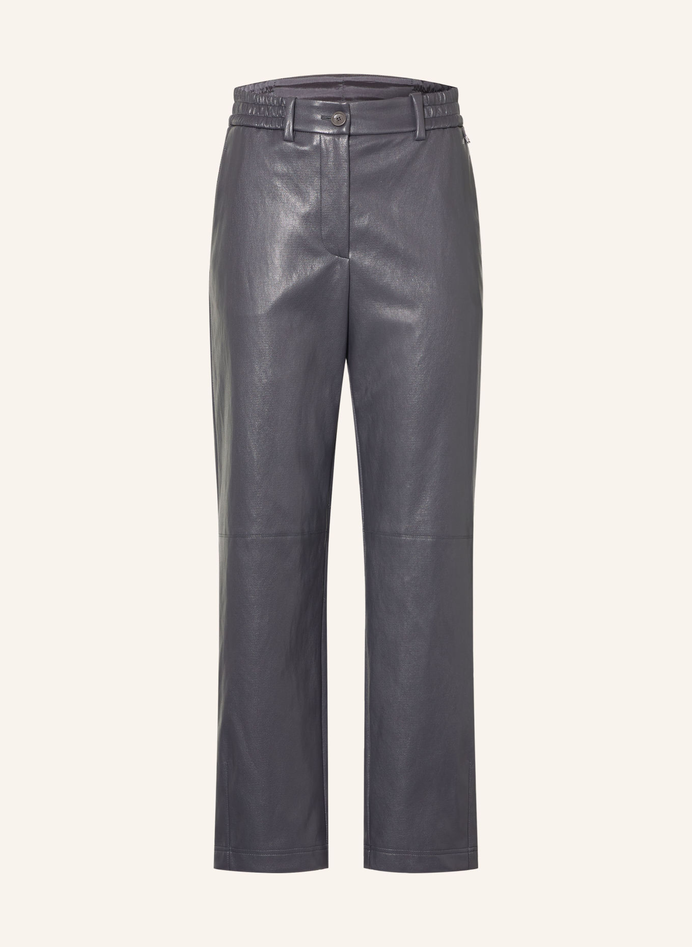HERNO Leather-look trousers: GRAY