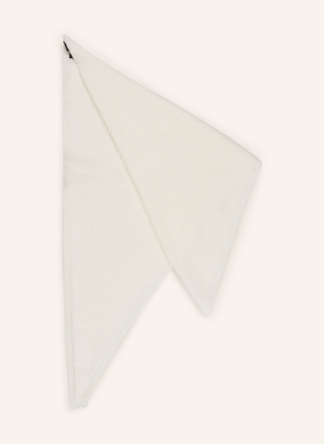 FABIANA FILIPPI Foulard triangulaire à paillettes: BLANC