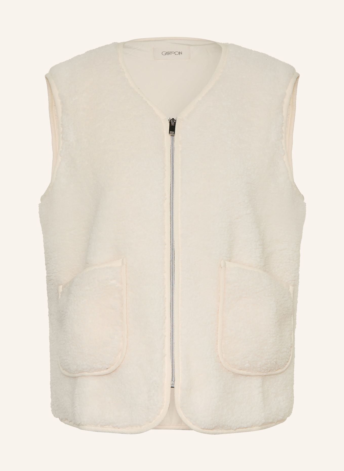 CARTOON Plush Vest: WHITE