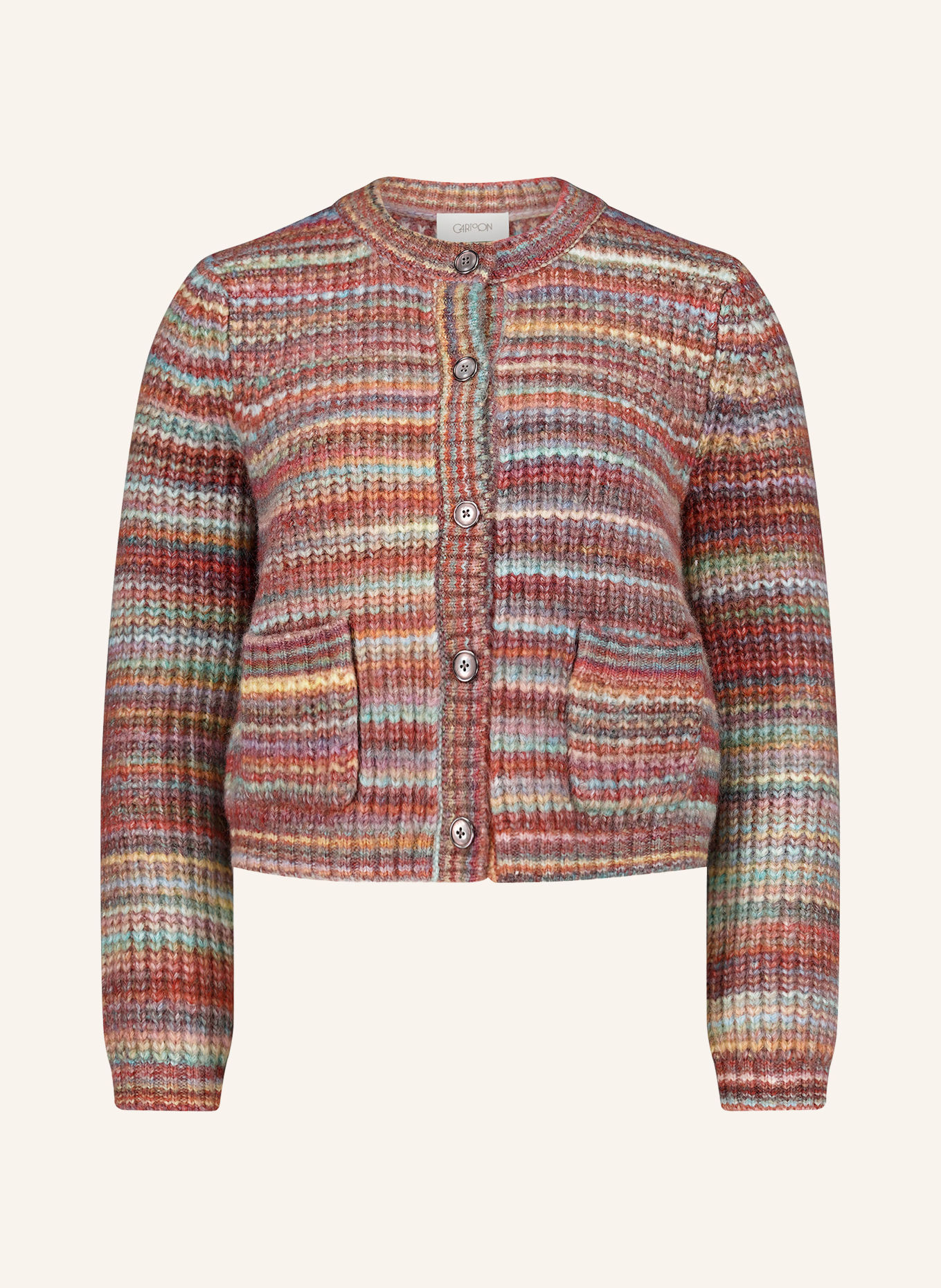 CARTOON Strickjacke: ALTROSA / HELLORANGE / HELLBLAU