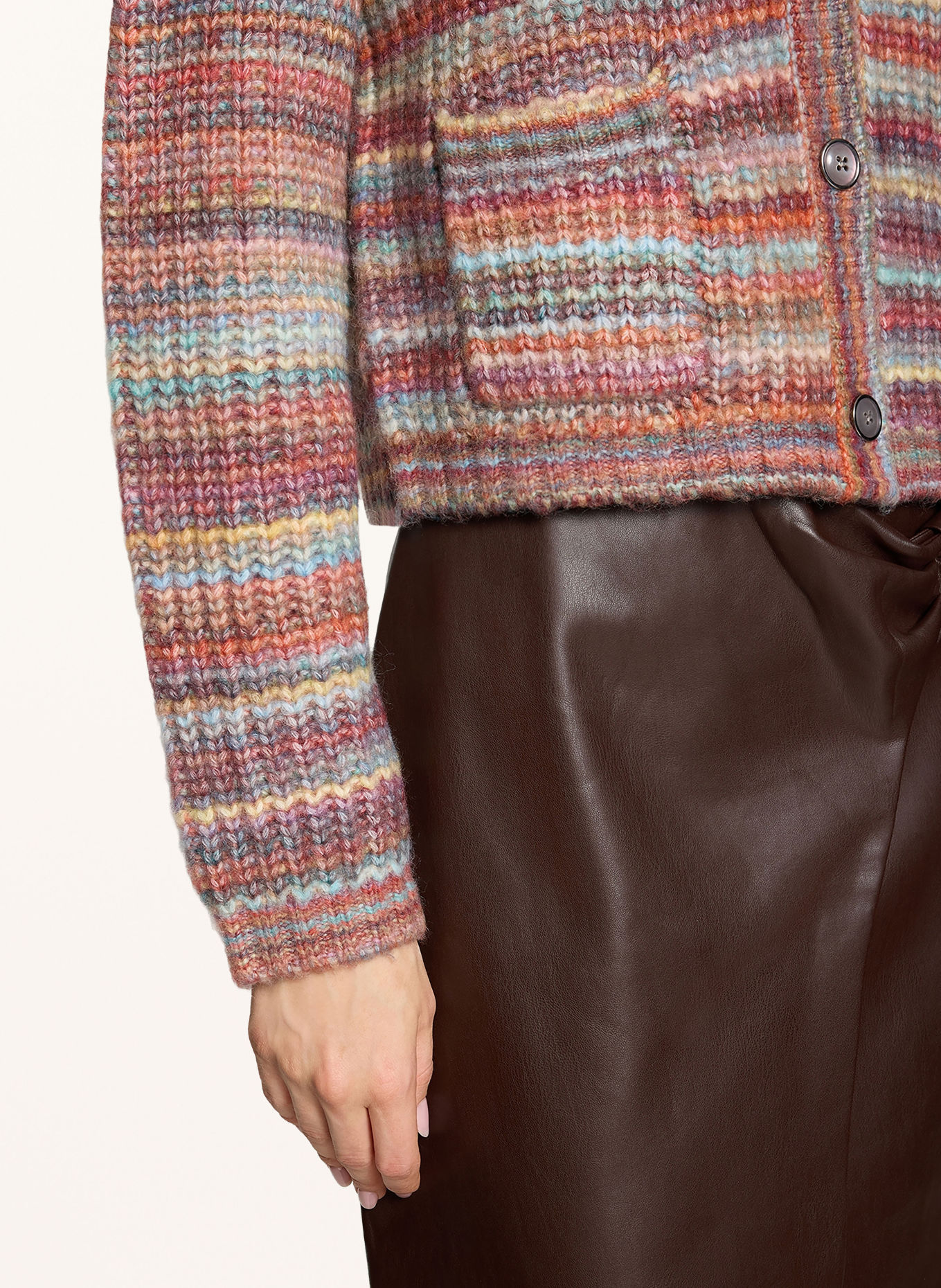 CARTOON Strickjacke: ALTROSA / HELLORANGE / HELLBLAU