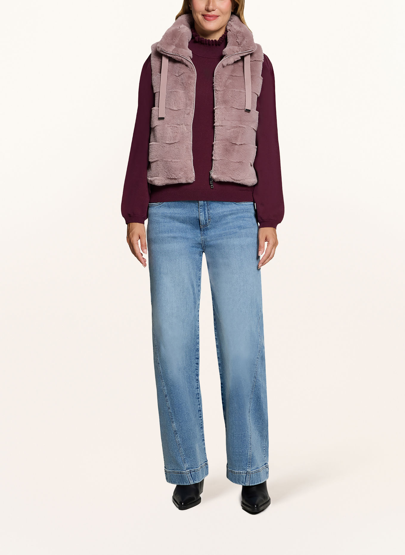 CARTOON Bodywarmer van kunstbont: ROSÉ