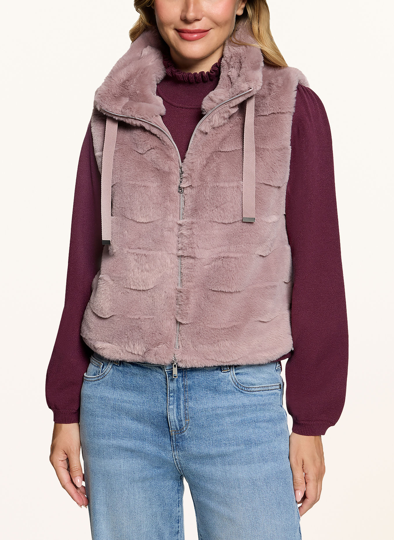 CARTOON Bodywarmer van kunstbont: ROSÉ