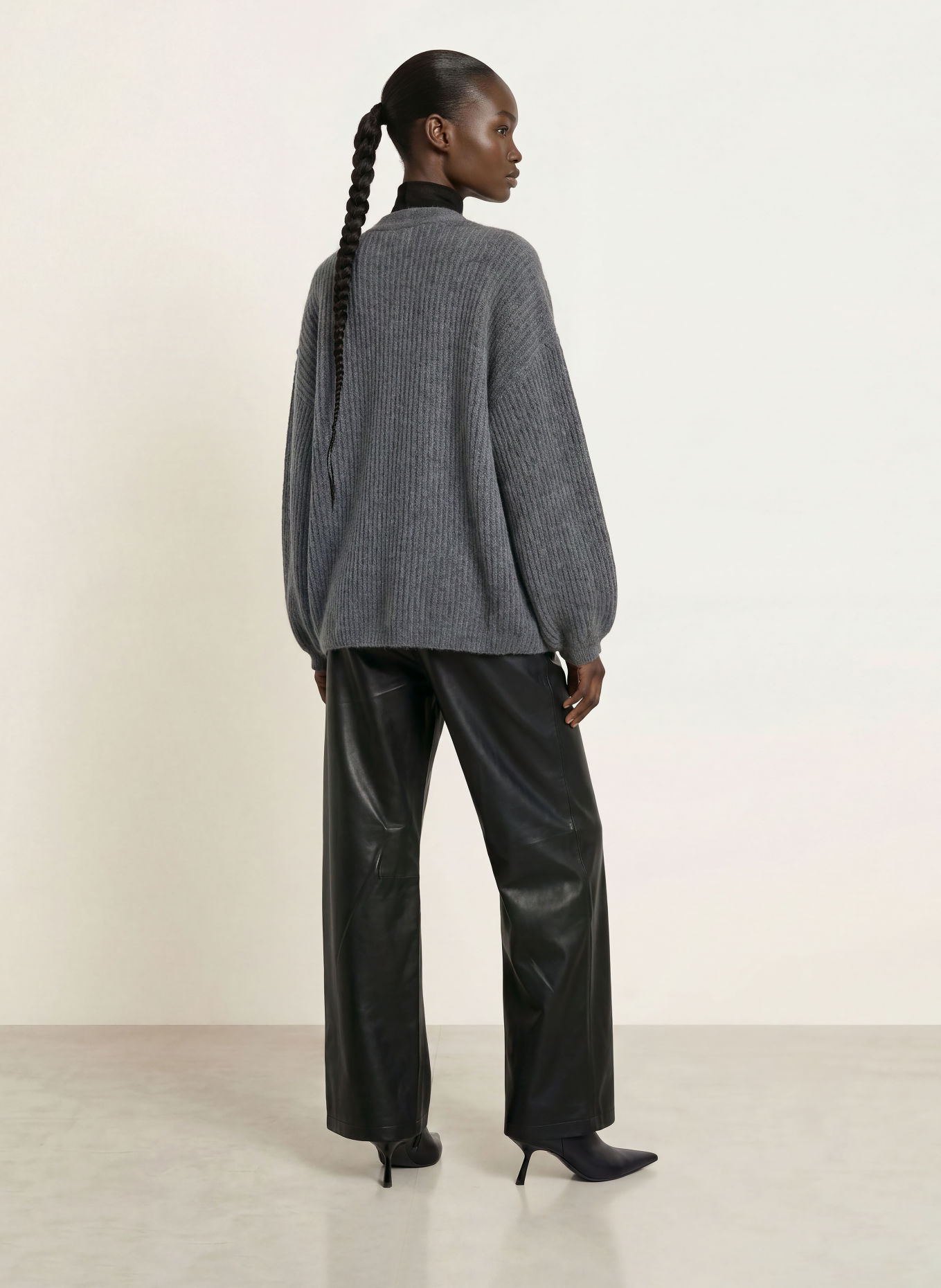Alcidia da Veiga Knit wrap with cashmere: GRAY